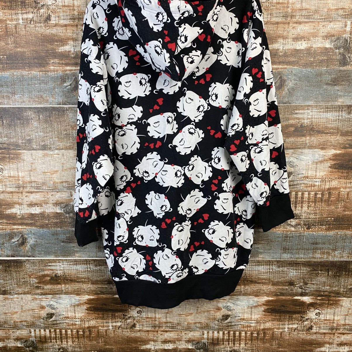Japanese Brand DL Betty Boop full print Black Hoodie #C863 Size US XL / EU 56 / 4 - 15 Thumbnail