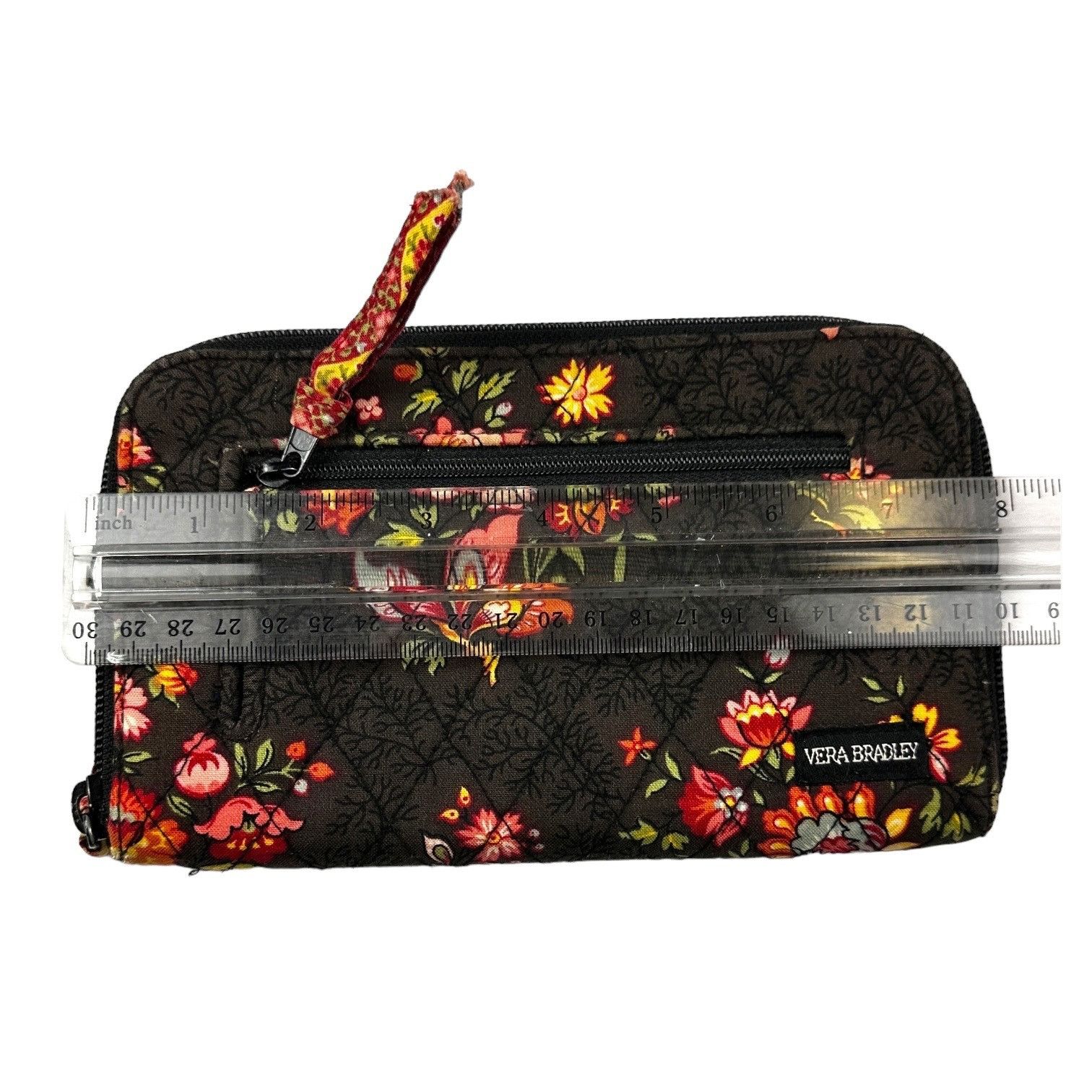 Vera Bradley Vera Bradley Floral Wallet Black With Colorful Flowers Zippe Size ONE SIZE - 3 Thumbnail