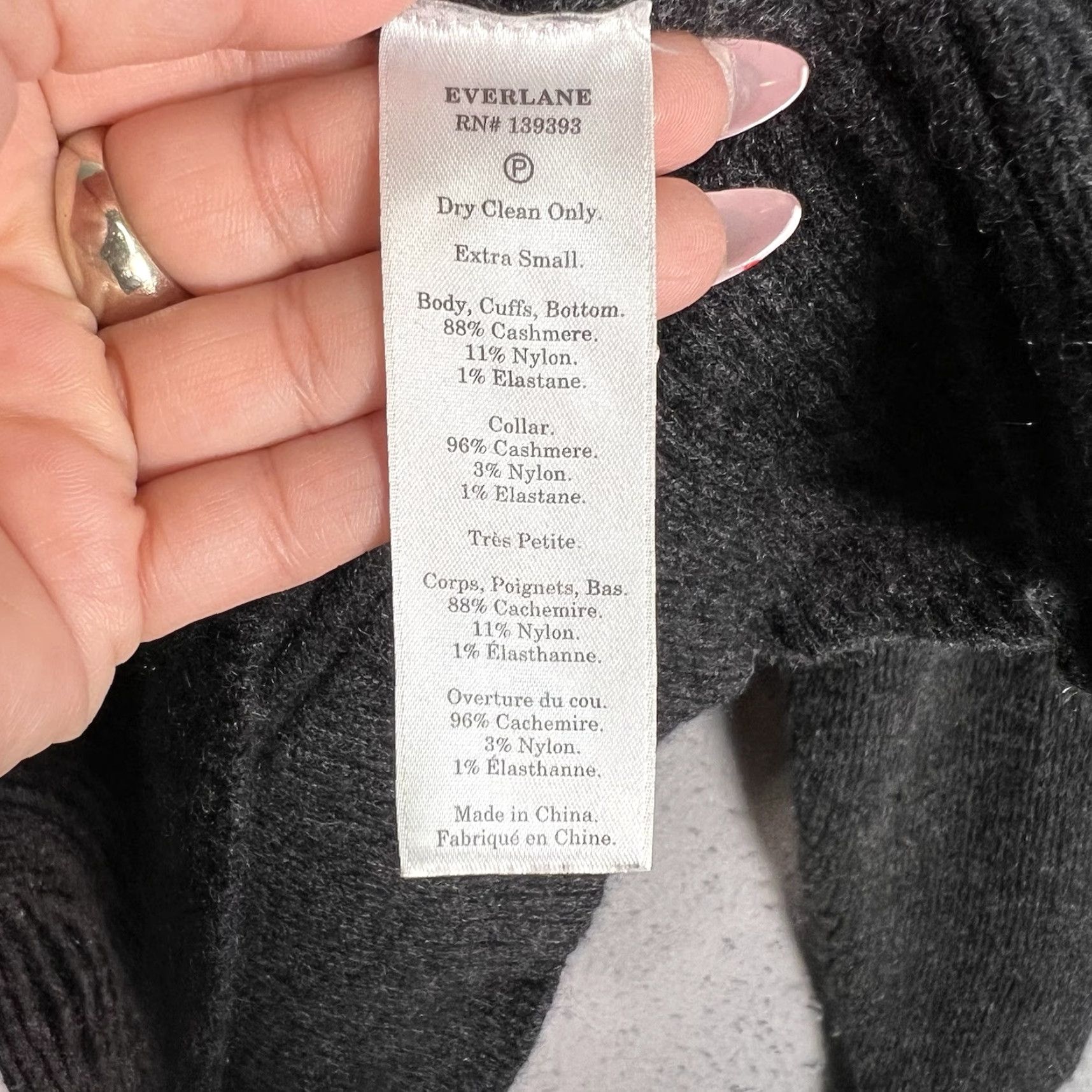 Everlane Everlane Cashmere Blend High Neck Knit Sweater Womens XS Gray Pullover Long Sleeve Size XS / US 0-2 / IT 36-38 - 6 Thumbnail