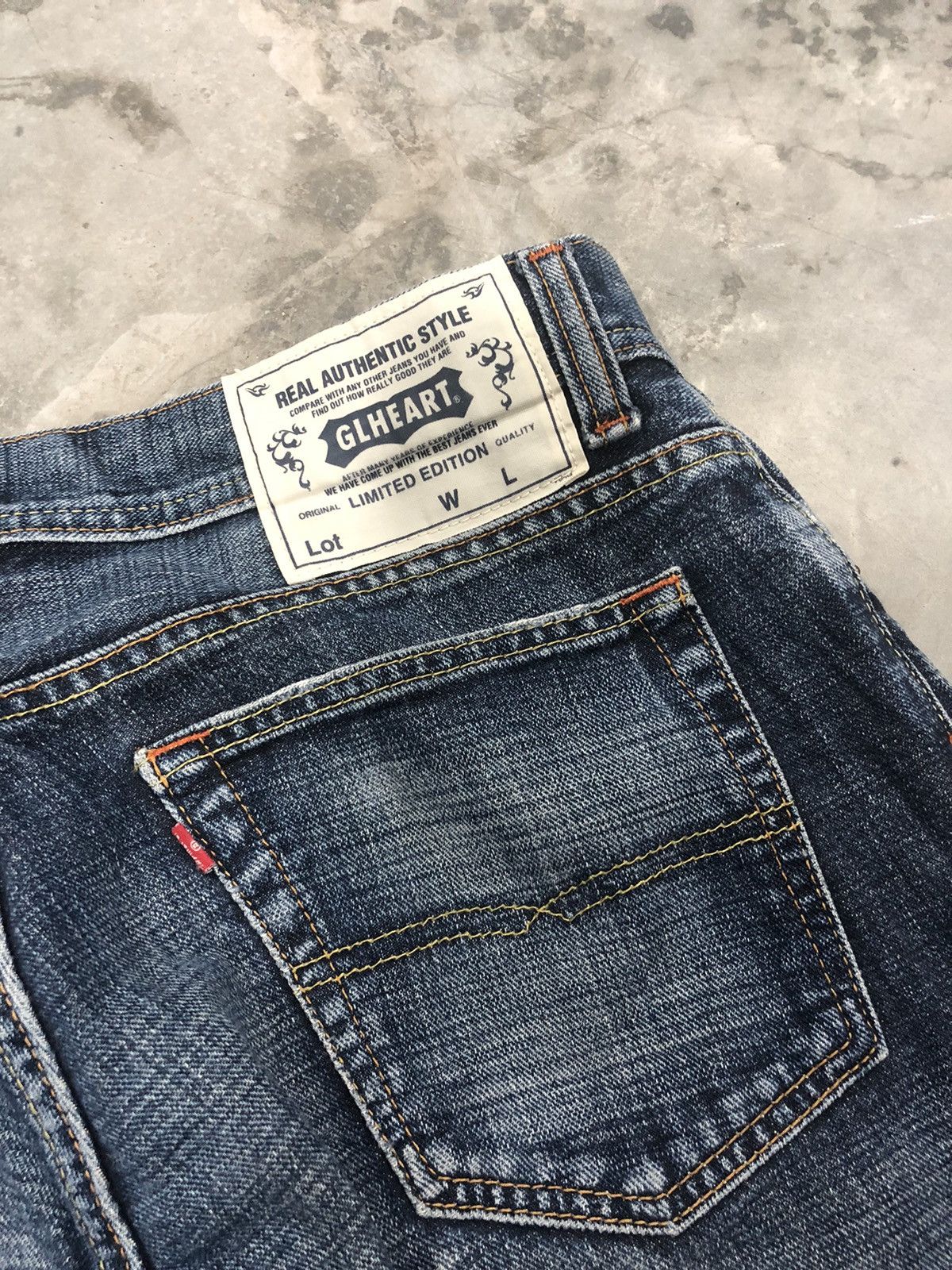 Japanese Brand × Vintage GL Heart Denim Jeans Nice Rare Design Size US 34 / EU 50 - 11 Thumbnail