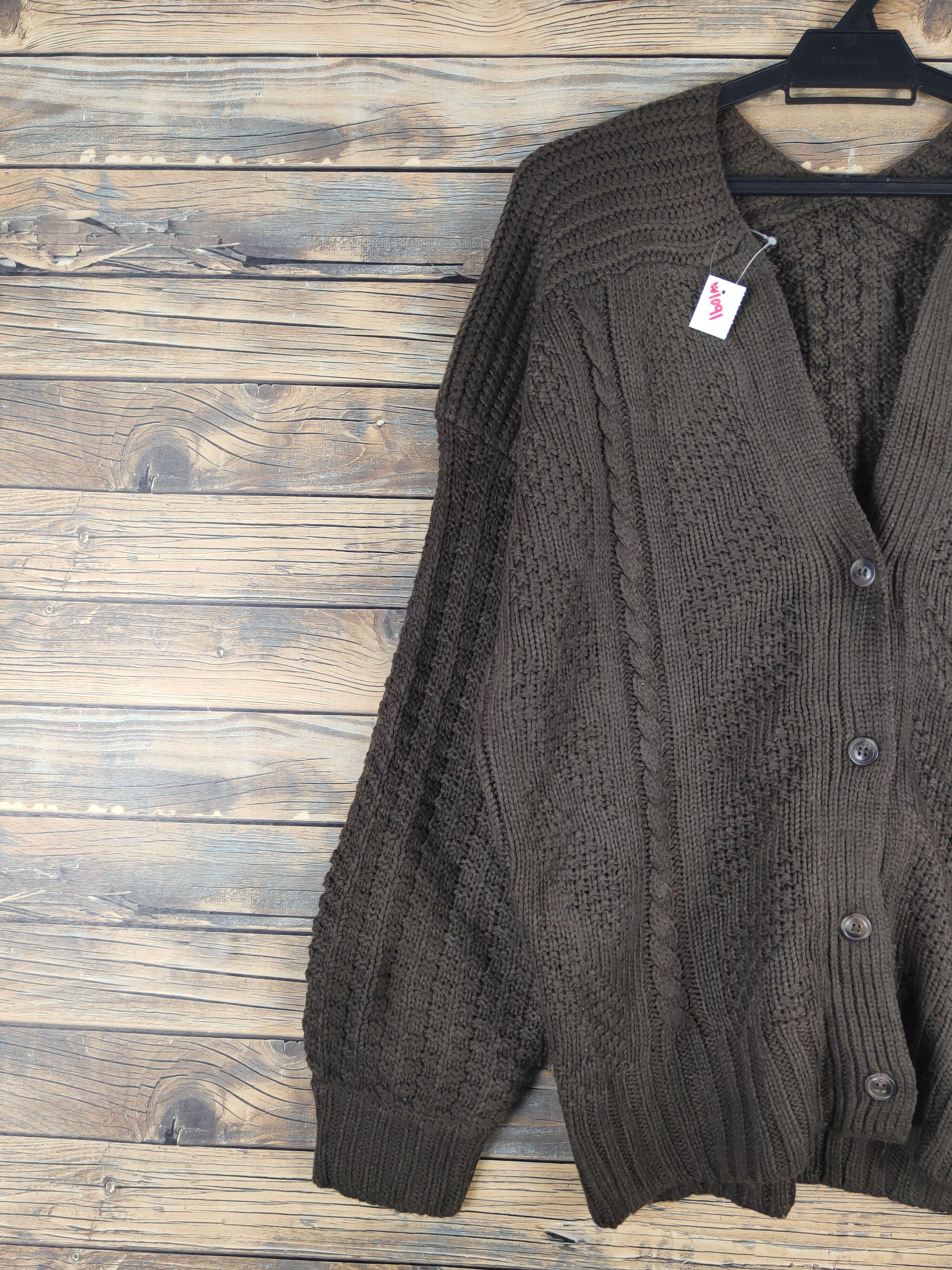 Japanese Brand Hunch Dark Brown Knitwear Cardigan #W1091 Size US M / EU 48-50 / 2 - 3 Thumbnail