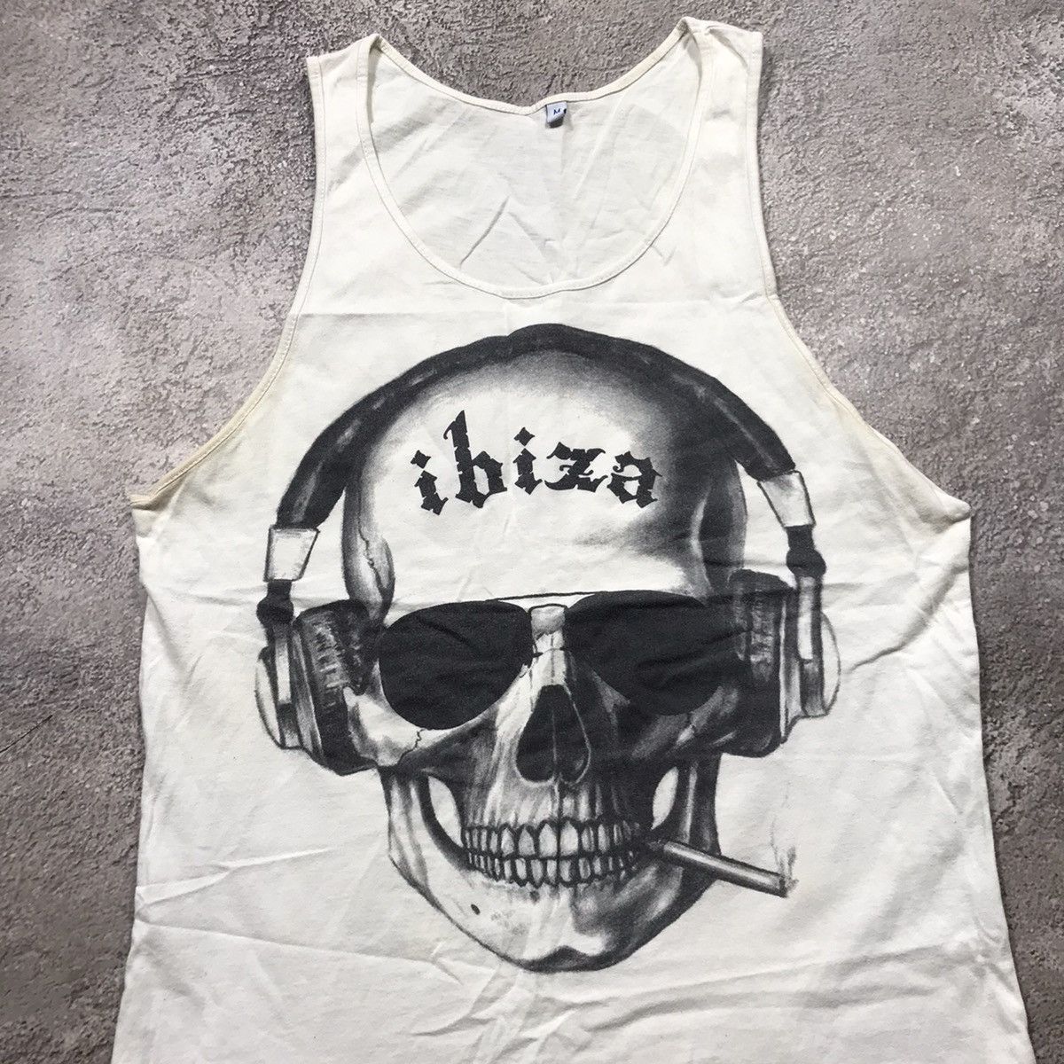 If Six Was Nine VINTAGE ADULT TANK TOP IBIZA SKULL MUSIC Y2K 90s Size US M / EU 48-50 / 2 - 3 Thumbnail