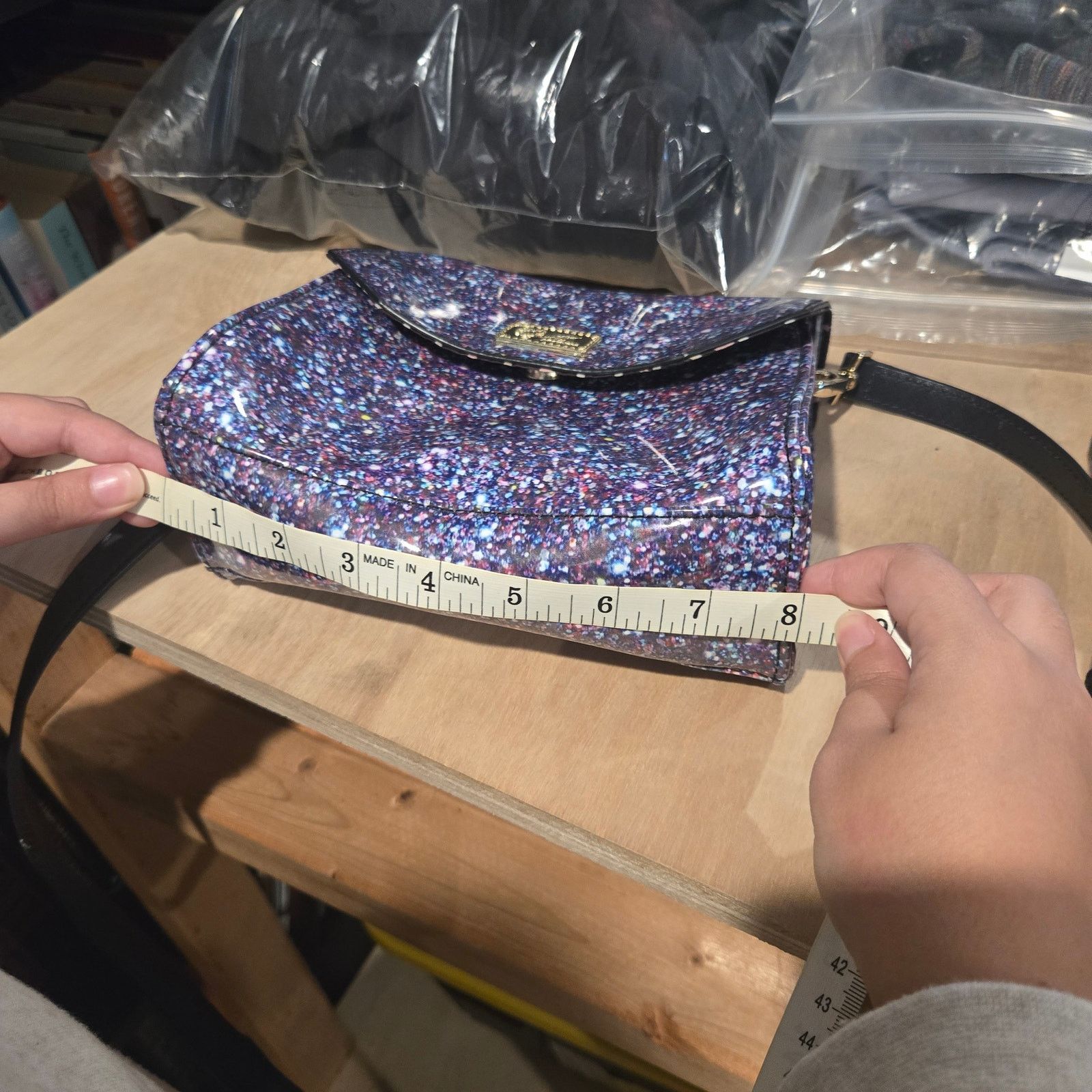 Betsey Johnson Betsey Johnson Blaney Embossed Satchel Crossbody purple Size ONE SIZE - 9 Thumbnail