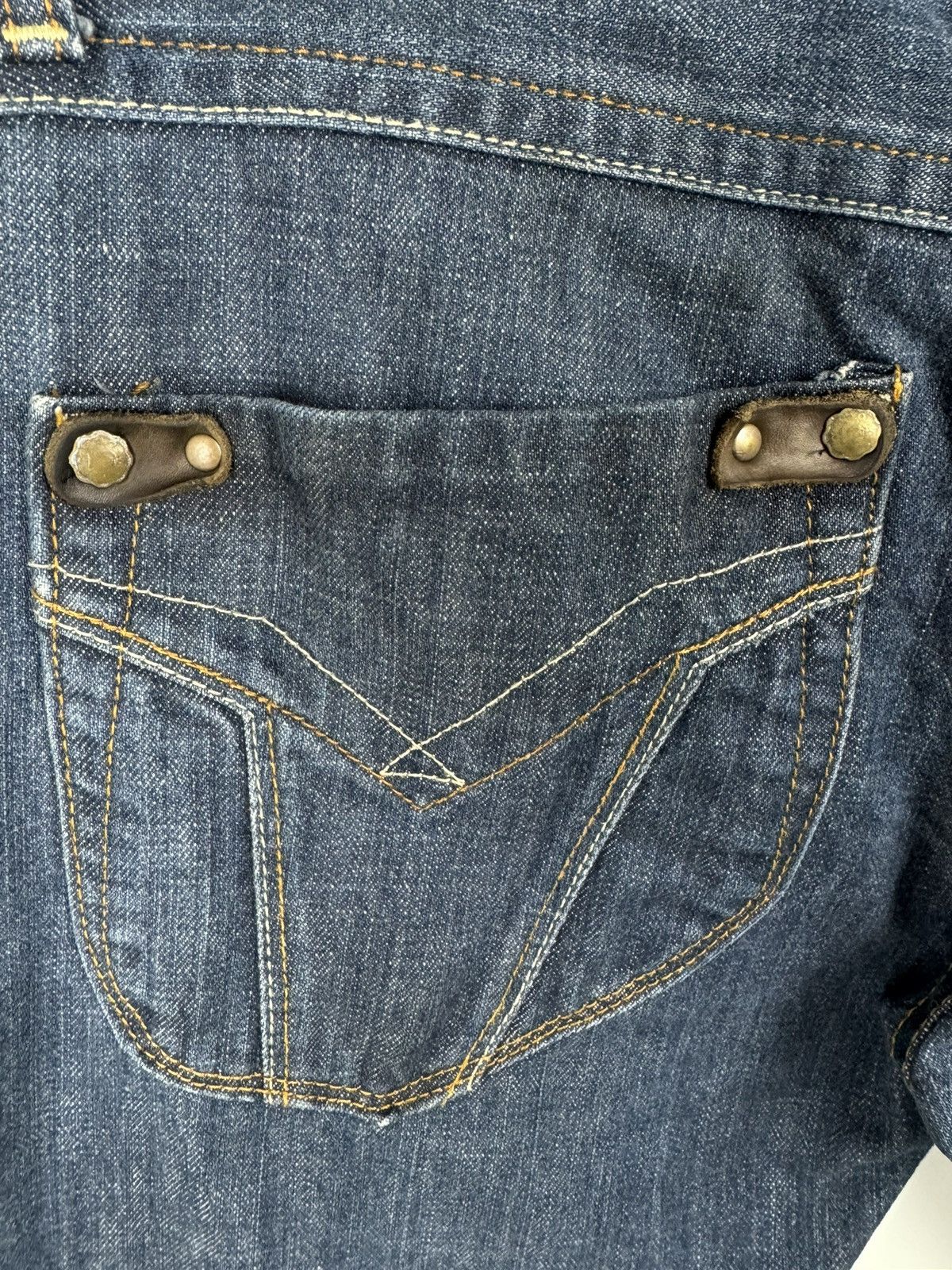 Designer Replay Guccio Low Waist Slim Stretch Waxed Denim Jeans Size US 30 / EU 46 - 11 Thumbnail
