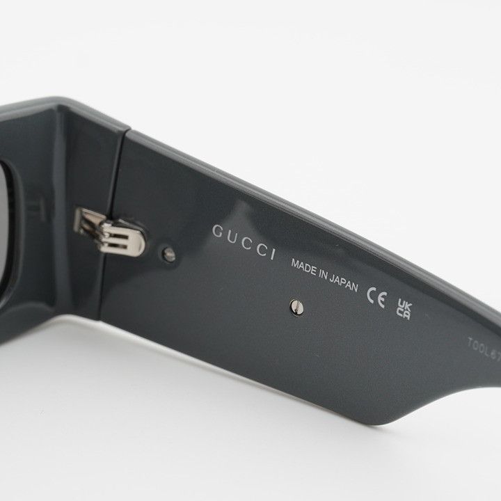 Gucci Gucci GG1646S 006 Sunglasses Grey Rectangle Frame Size ONE SIZE - 8 Thumbnail