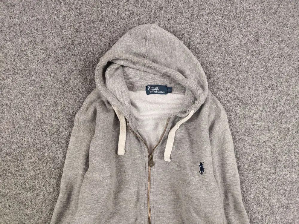 Polo Ralph Lauren Vintage 90's Polo Ralph Lauren Blank Zip Hoodie Usa style Size US XL / EU 56 / 4 - 2 Thumbnail