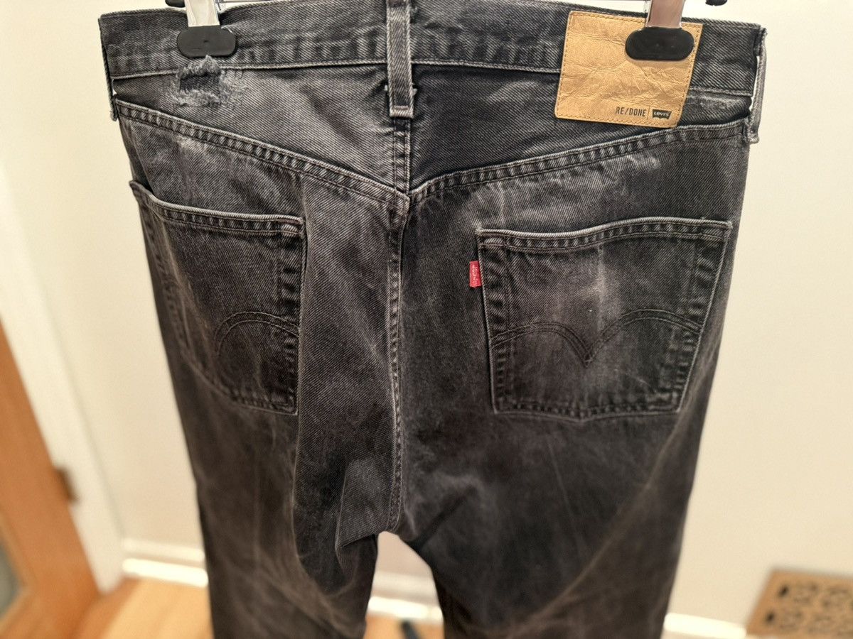 RE/DONE RE/DONE BLACK FADED DENIM SASHIKO 501 - VINTAGE BLACK Size US 32 / EU 48 - 6 Thumbnail