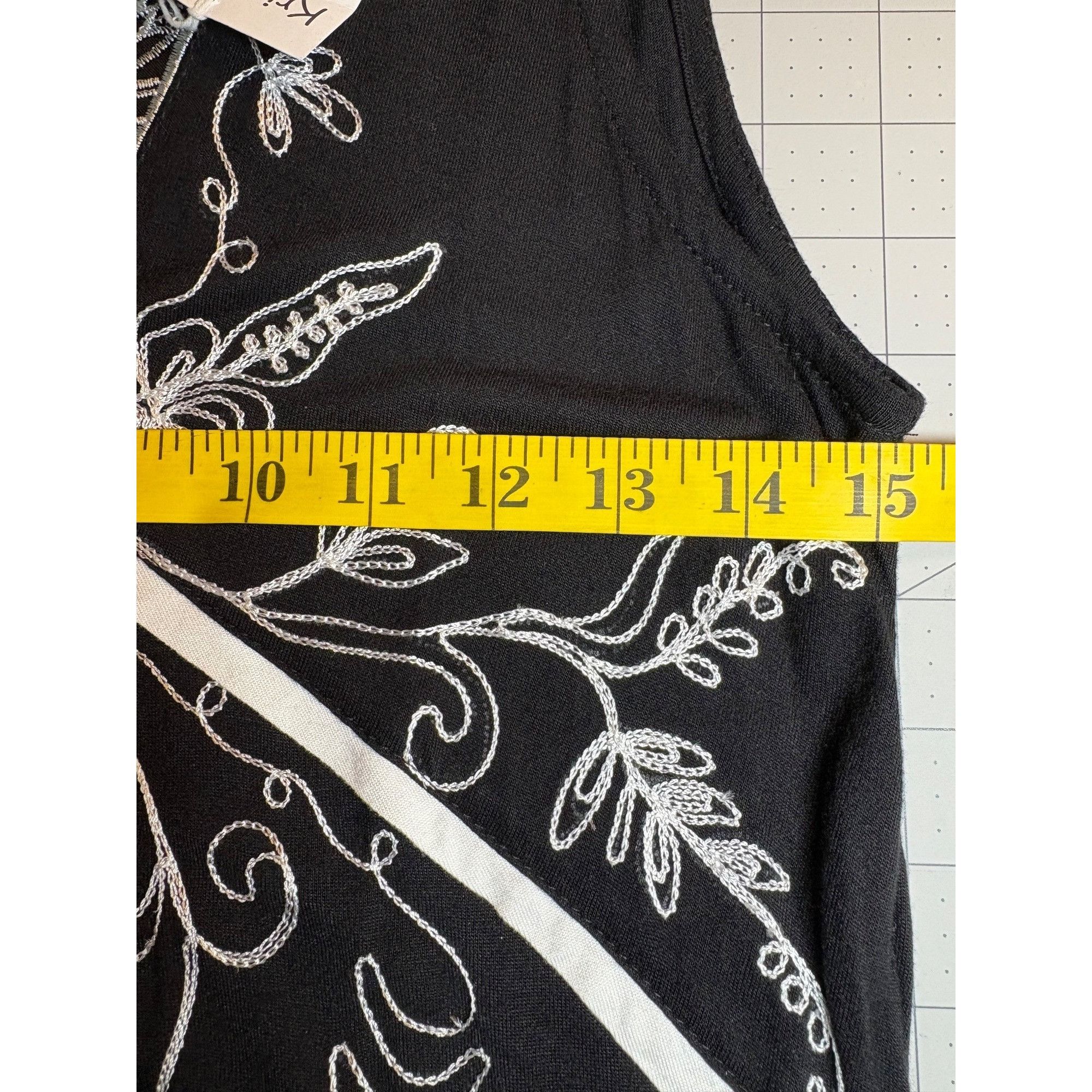 Other Krista Lee Women Embroidered Maxi Dress Black S Fringe Hem W Size S / US 4 / IT 40 - 6 Thumbnail