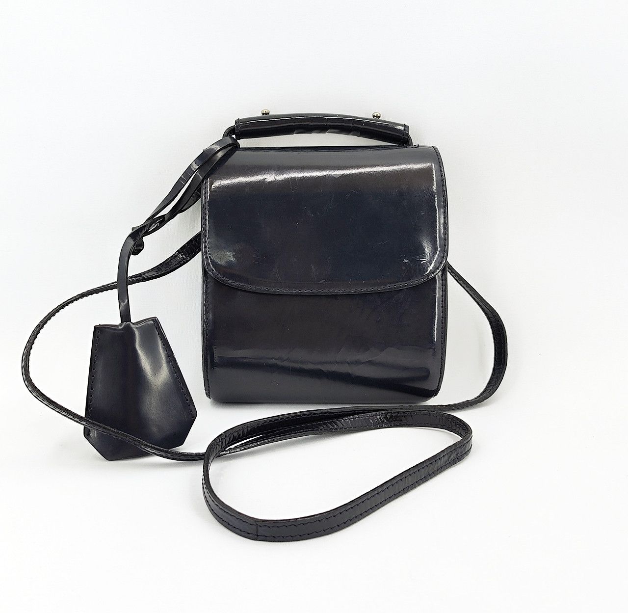 Marques'Almeida MARQUES ALMEIDA full leather glossy sling bag Size ONE SIZE - 4 Thumbnail