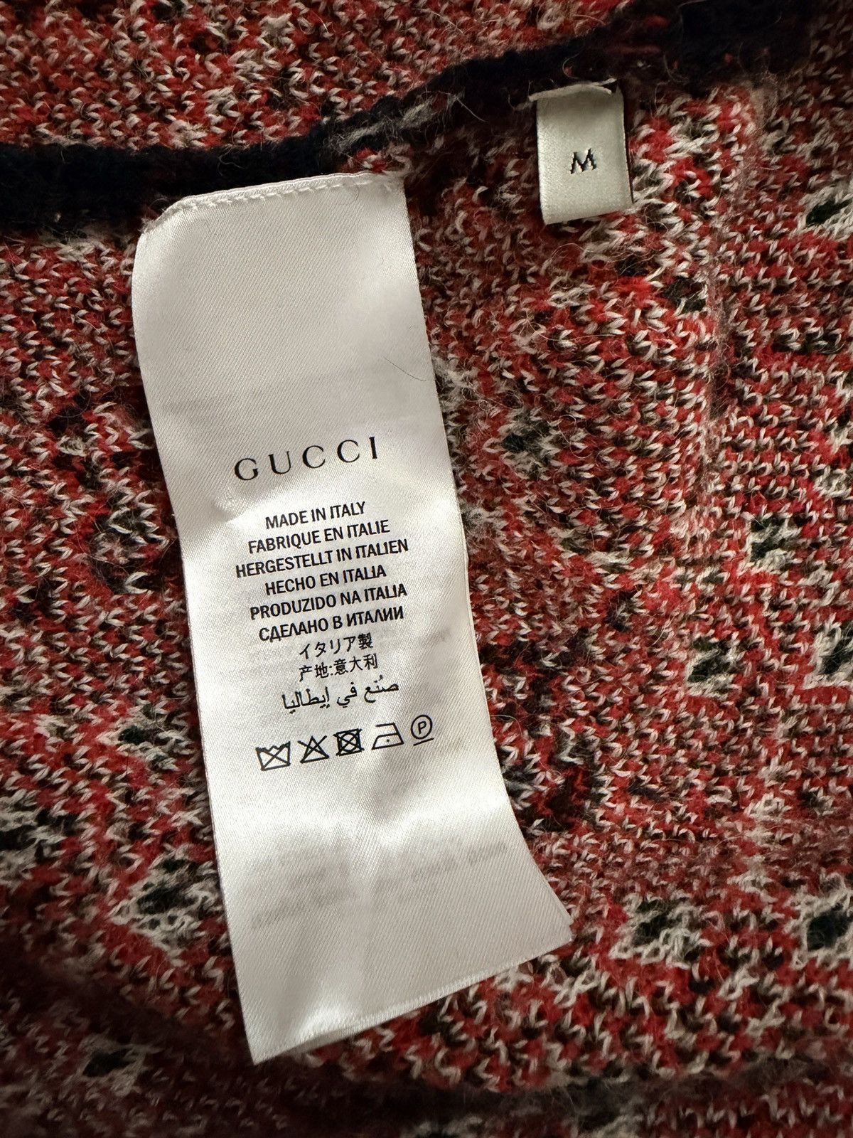 Gucci Gucci Multi Colored Diamond GG Logo Pattern Cardigan Sweater Size M / US 6-8 / IT 42-44 - 6 Thumbnail