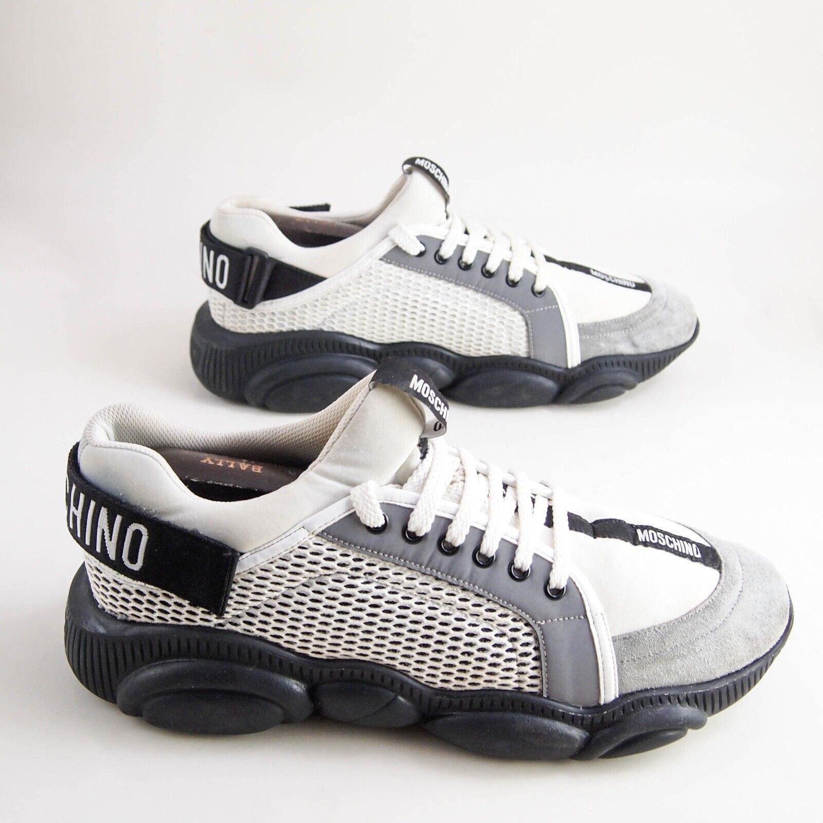 Moschino Moschino Teddy Sneakers White Leather Size US 12 EU 45 Size US 12 / EU 45 - 4 Thumbnail