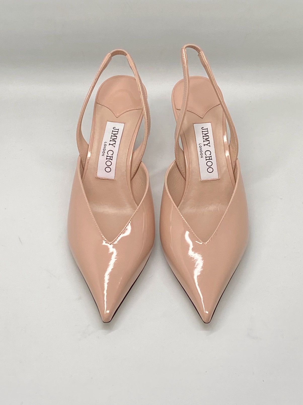 Jimmy Choo Jimmy Choo Maryanne SB 65 Leather Heels size 36.5 Size US 6.5 / IT 36.5 - 3 Thumbnail