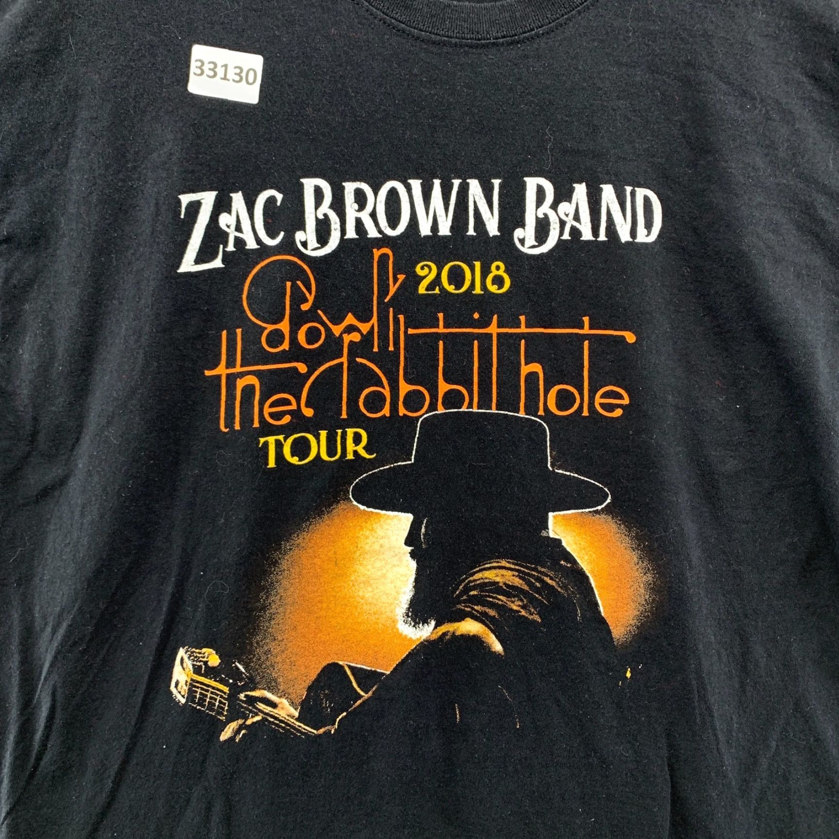 Gildan VINTAGE Zac Brown Band Shirt Mens Large Black 2018 Down The Rabbit Hole Music 22.5x29 Size US L / EU 52-54 / 3 - 5 Thumbnail