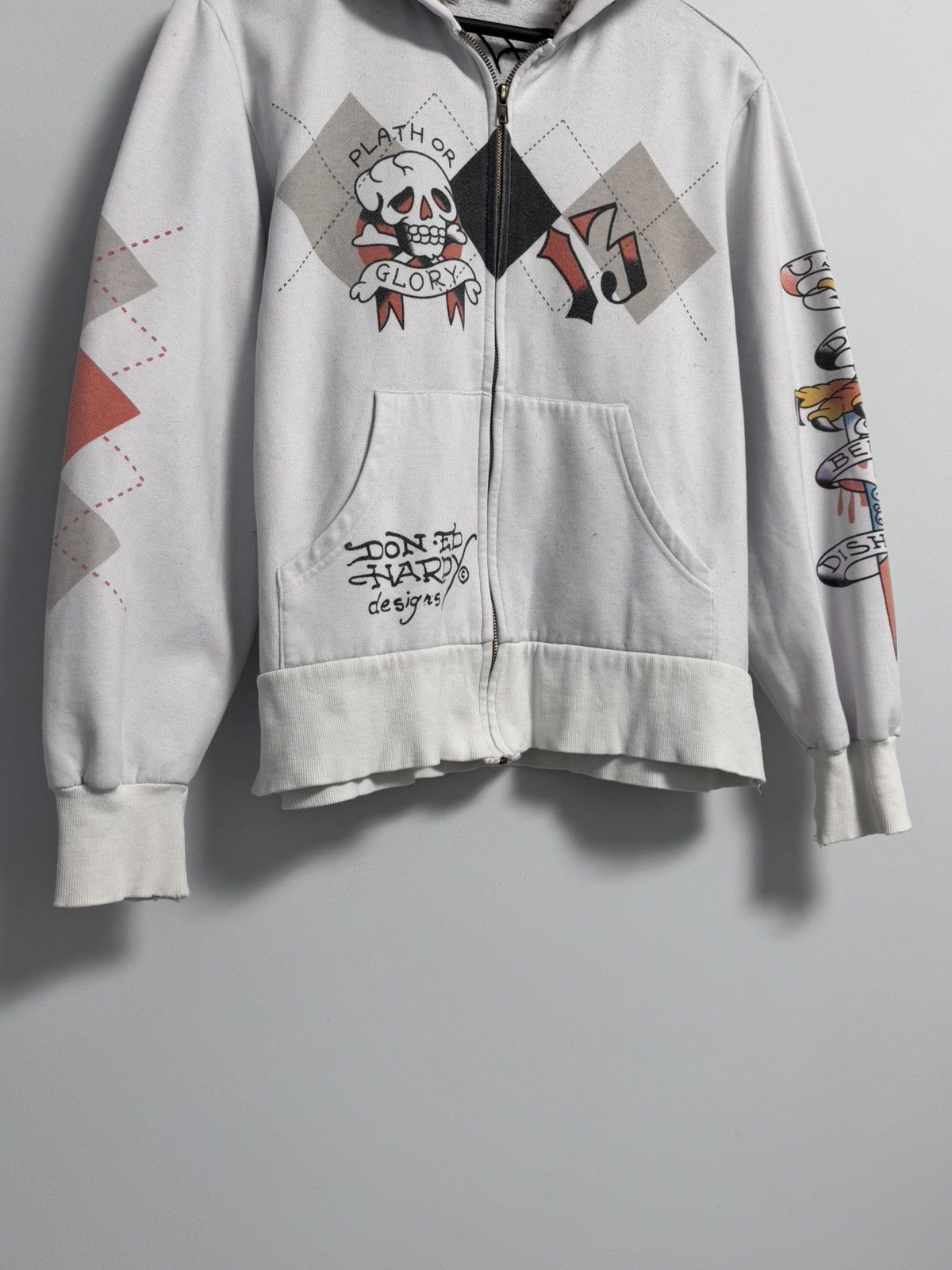 Ed Hardy × Vintage Ed Hardy Vintage Zip Hoodie Y2K style Size M / US 6-8 / IT 42-44 - 7 Thumbnail