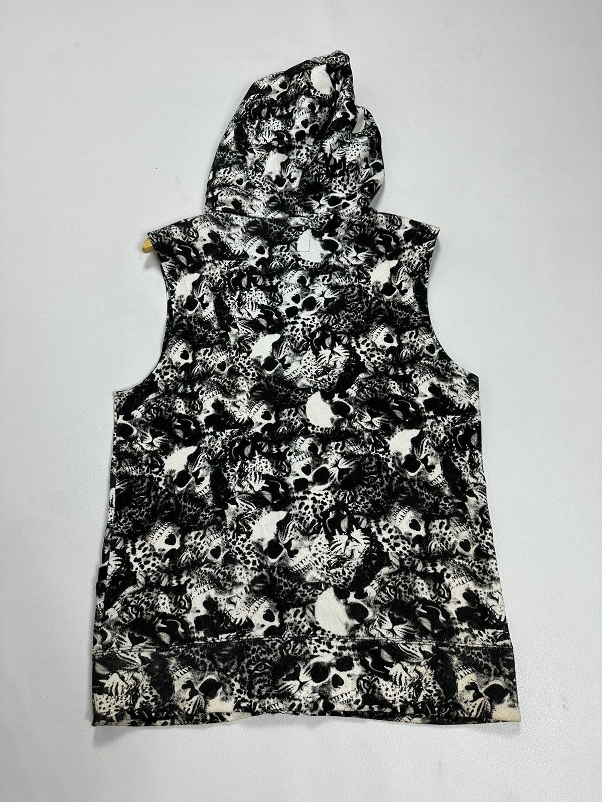 Japanese Brand Glad News Fullprint Skeleton Skull Short Sleeve ZipHoodies Size US M / EU 48-50 / 2 - 14 Thumbnail