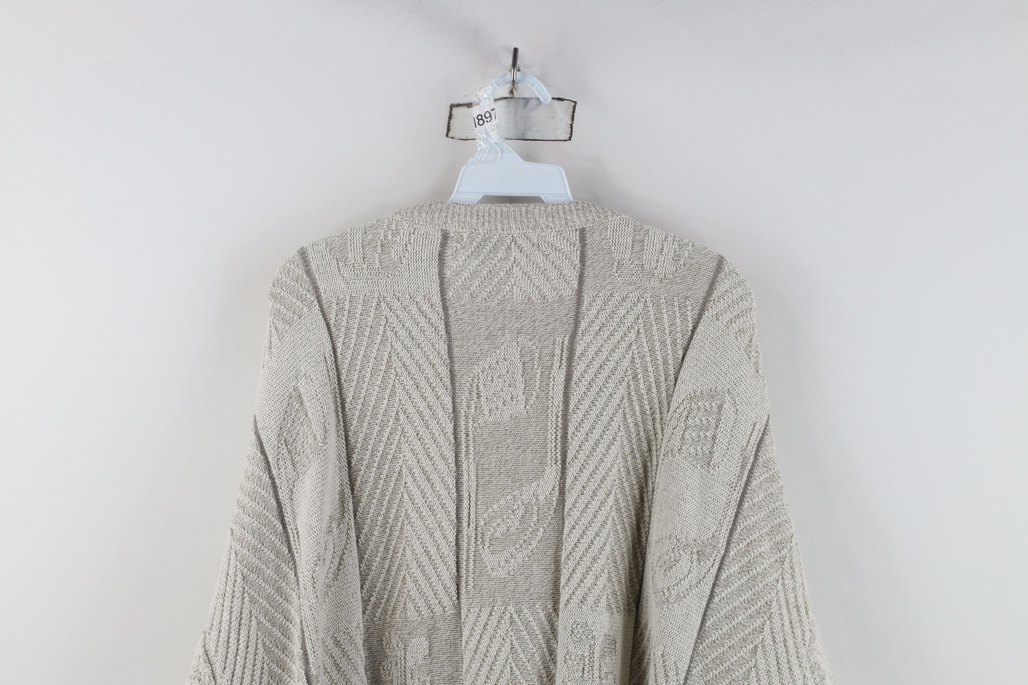 Vintage Vintage 90s Streetwear All Over Print Knit Sweater Gray USA Size US XXL / EU 58 / 5 - 10 Thumbnail