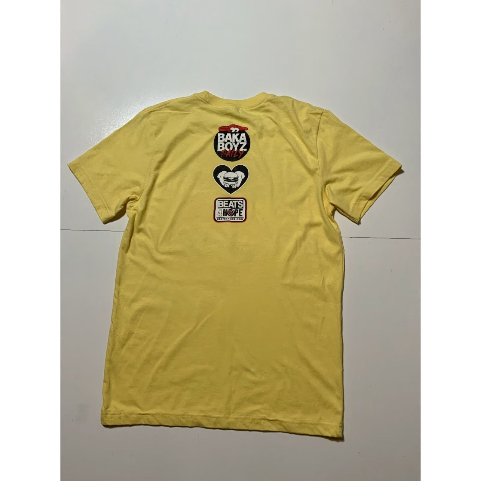 Vintage VINTAGE Buns N Bass Baka Boyz X Cheat Day Los Angeles Beats4Hope T-Shirt M Yellow Mens Graphic Shirt Size US M / EU 48-50 / 2 - 2 Thumbnail