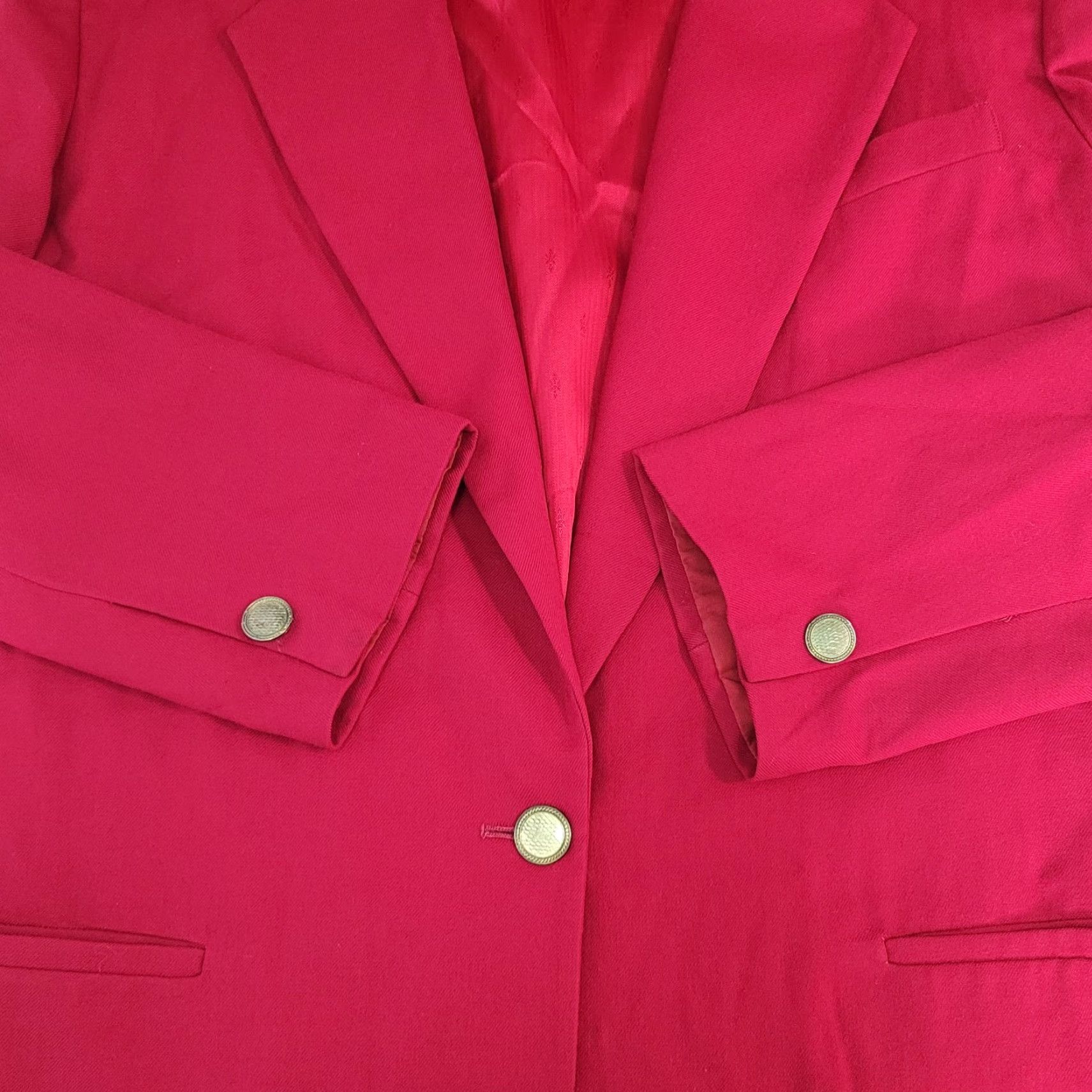 Talbots VINTAGE Talbots Women's Blazer Jacket - Red 100% Wool Classic Fit Size 16 USA Made Size XXL / US 16-18 / IT 52-54 - 5 Thumbnail