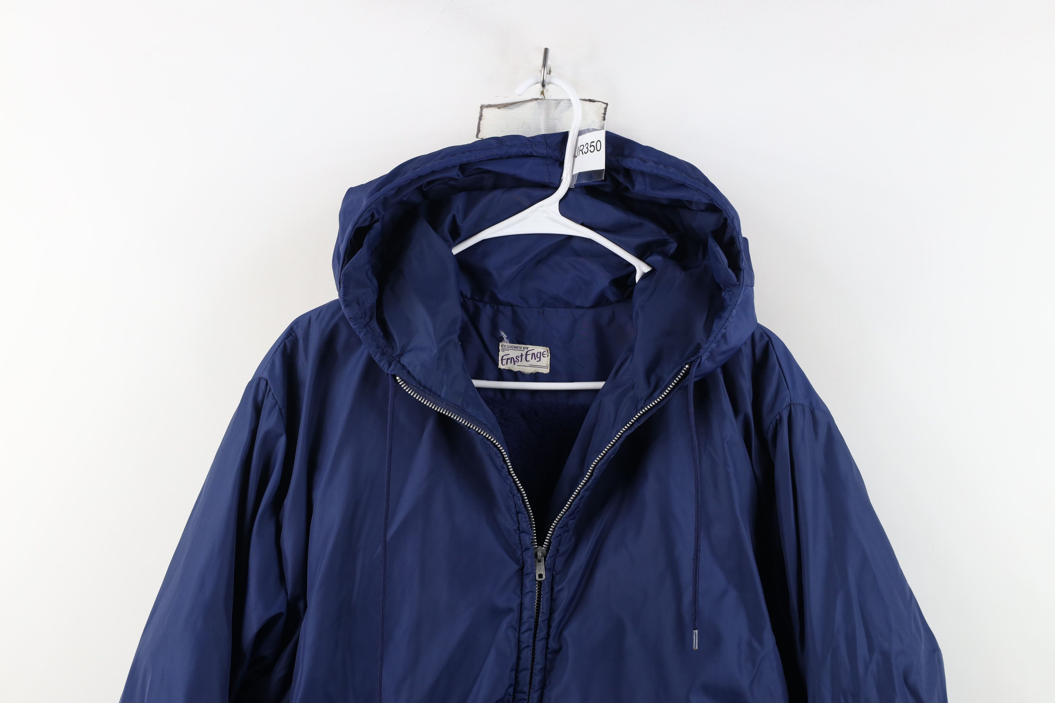 Vintage Vintage 40s 50s Streetwear Hooded Puffer Jacket Blue USA Size US XL / EU 56 / 4 - 2 Thumbnail