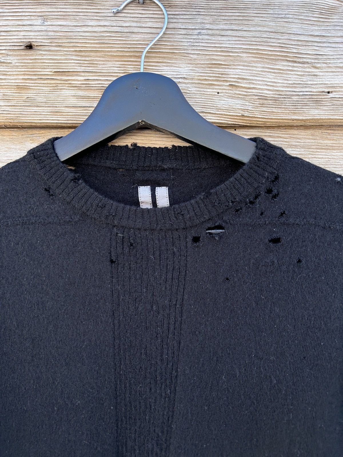 Rick Owens Rick Owens Phlegethon S/S 21 Distressed Cashmere Sweater Size US L / EU 52-54 / 3 - 2 Thumbnail
