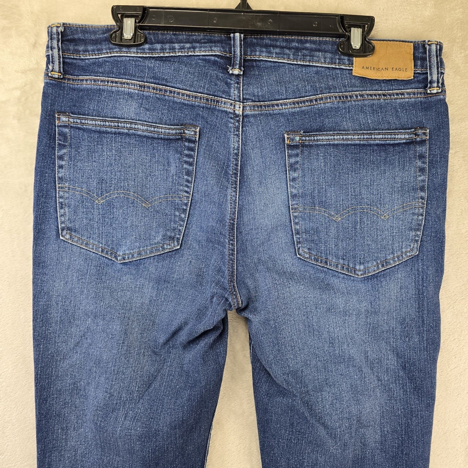 American Eagle Outfitters American Eagle Original Straight Jeans 33x30 (Fits 35x28) Size US 33 - 8 Thumbnail
