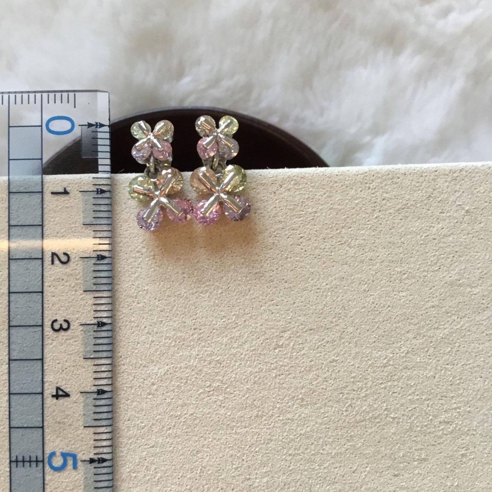 Other Clover Multi-Crystal Drop Earrings Size ONE SIZE - 8 Thumbnail