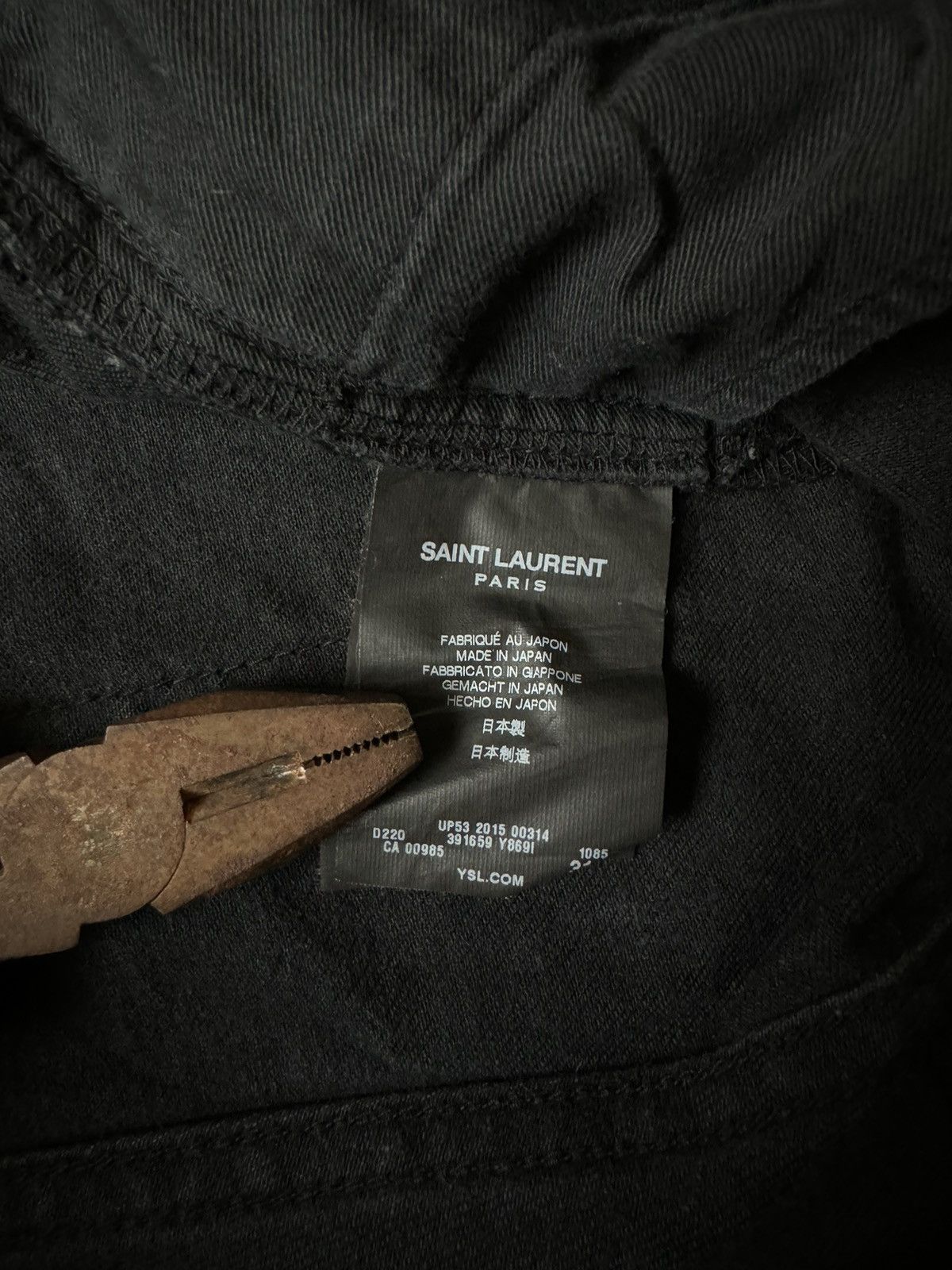 Saint Laurent Paris Saint Laurent 2015 D02 Japan Slim Distressed Jeans Pants Size US 31 - 8 Thumbnail