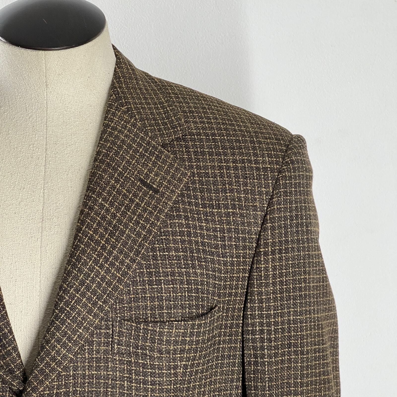 Ermenegildo Zegna Ermenegildo Zegna Blazer Brown Wool Linen Coat Jacket Sz 40R Size 40R - 5 Thumbnail