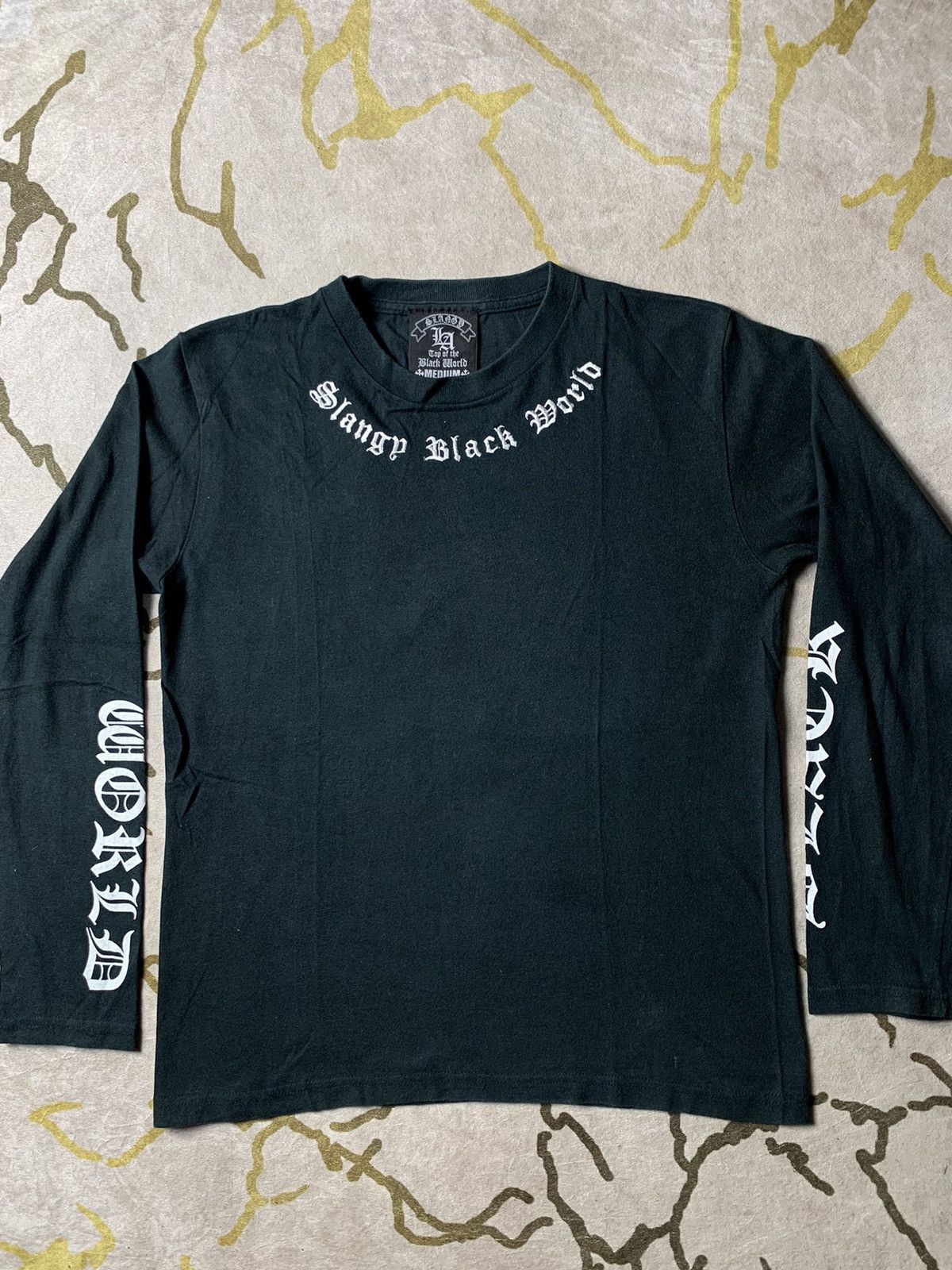 Beauty Beast × Japanese Brand × Vintage Slangy Black World longsleeve Size US M / EU 48-50 / 2 - 1 Thumbnail