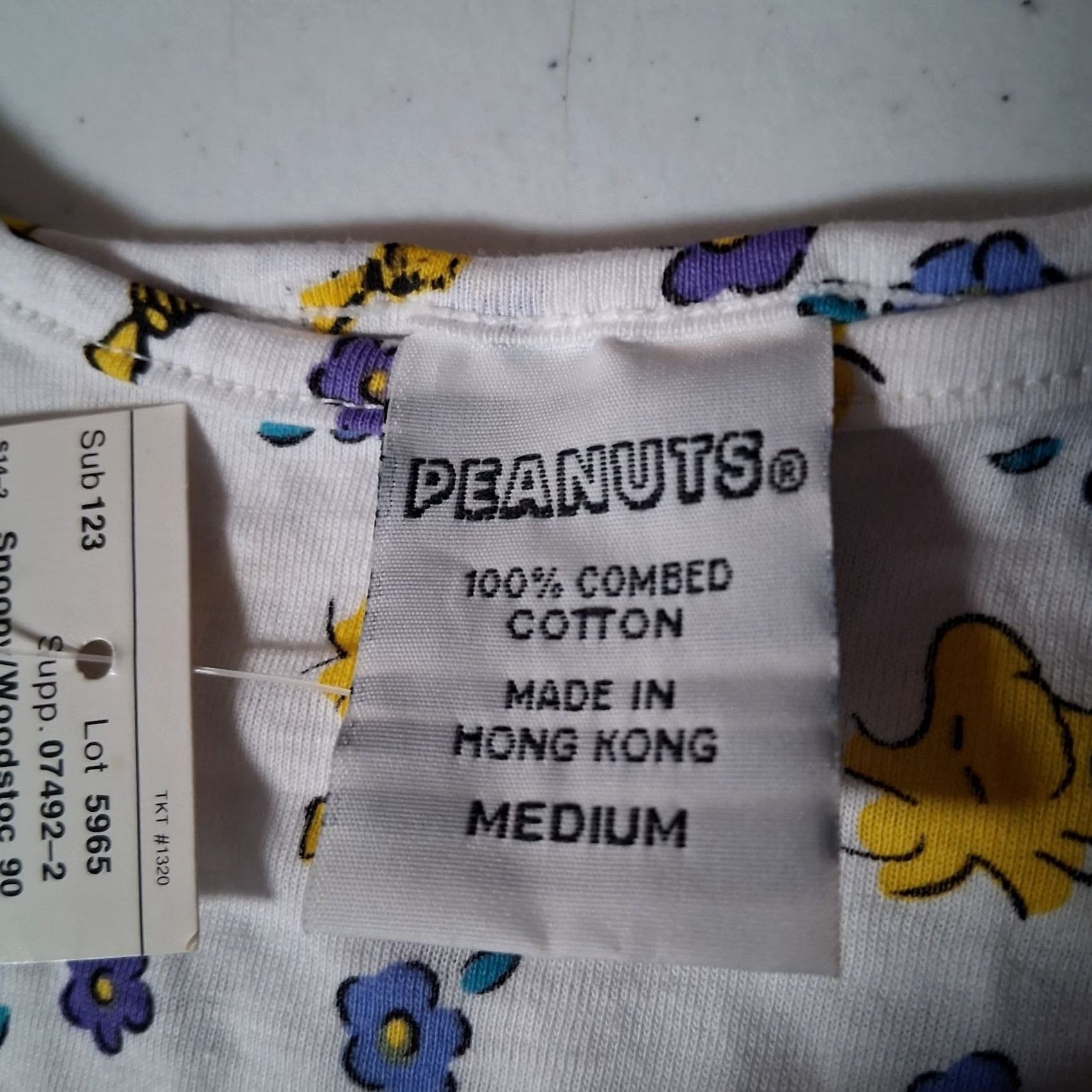 Peanuts VINTAGE Peanuts Snoopy Woodstock Tank Top Women M Purple Flowers Undershirt Size M / US 6-8 / IT 42-44 - 6 Thumbnail