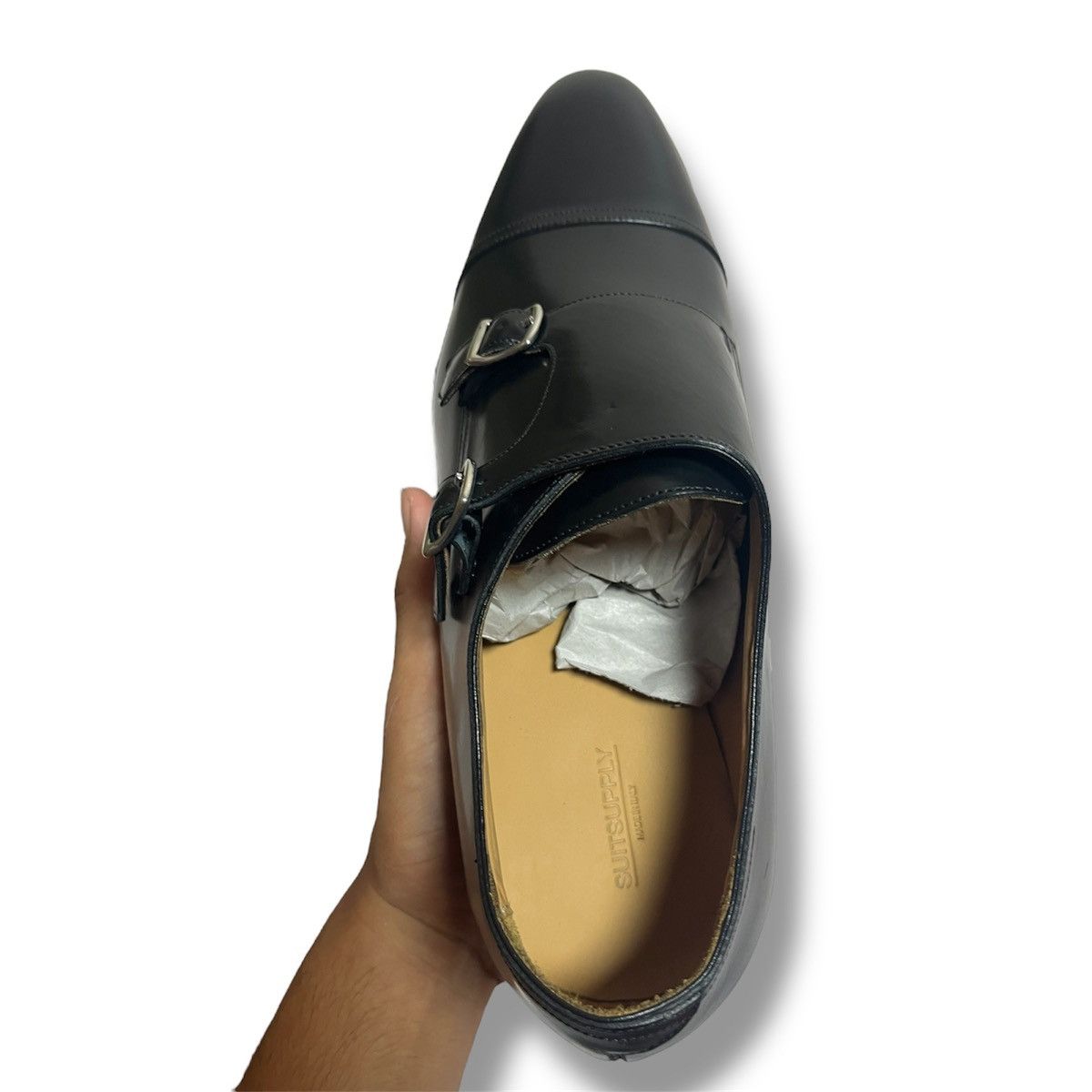 Suitsupply Men Suitsupply Black Double Monk Strap Leather Size US13 Size US 13 / EU 46 - 3 Thumbnail