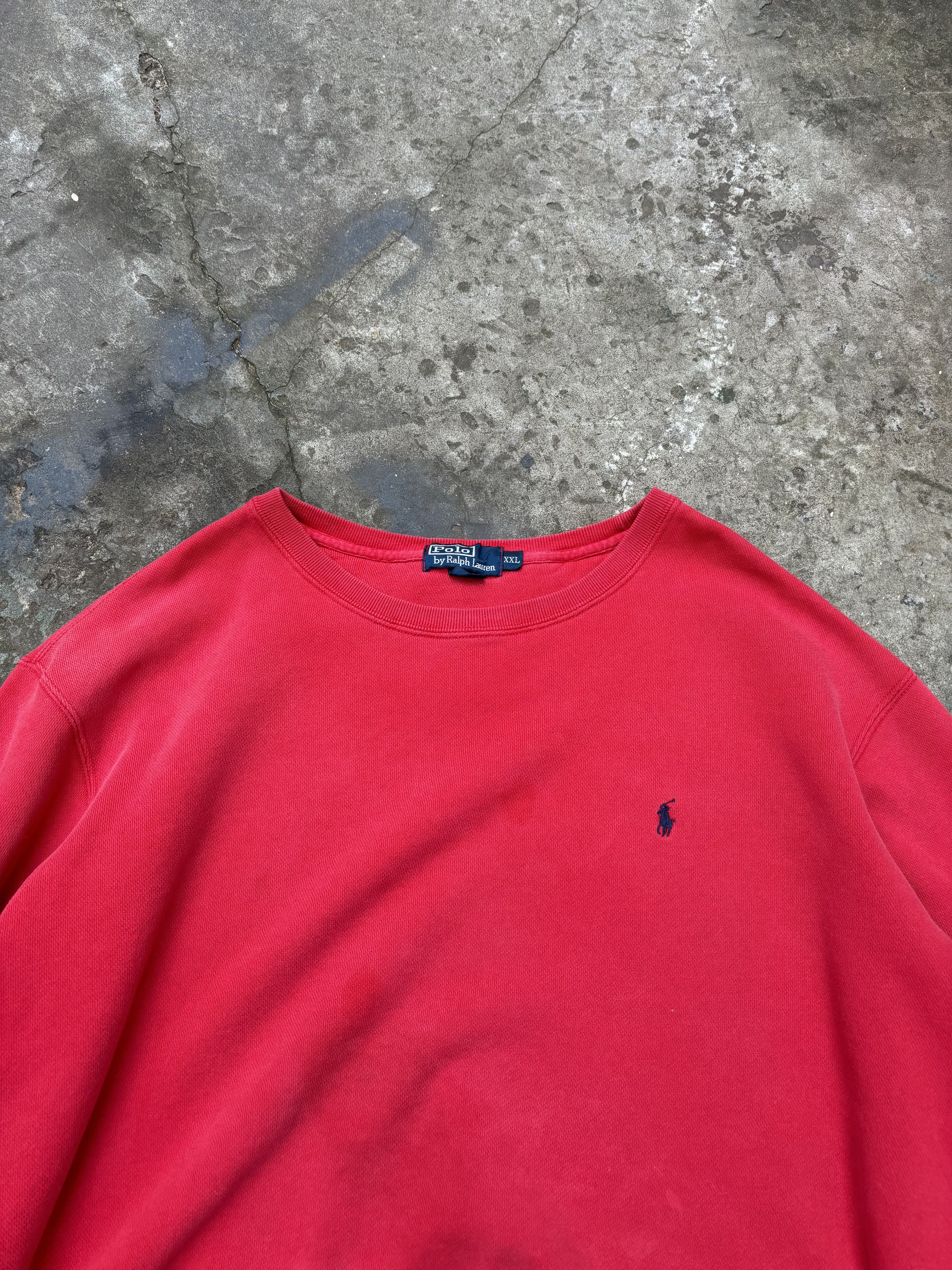 Polo Ralph Lauren Vintage 90's Polo Pony Boxy Oversized Sweatshirt Faded Size US XXL / EU 58 / 5 - 2 Thumbnail