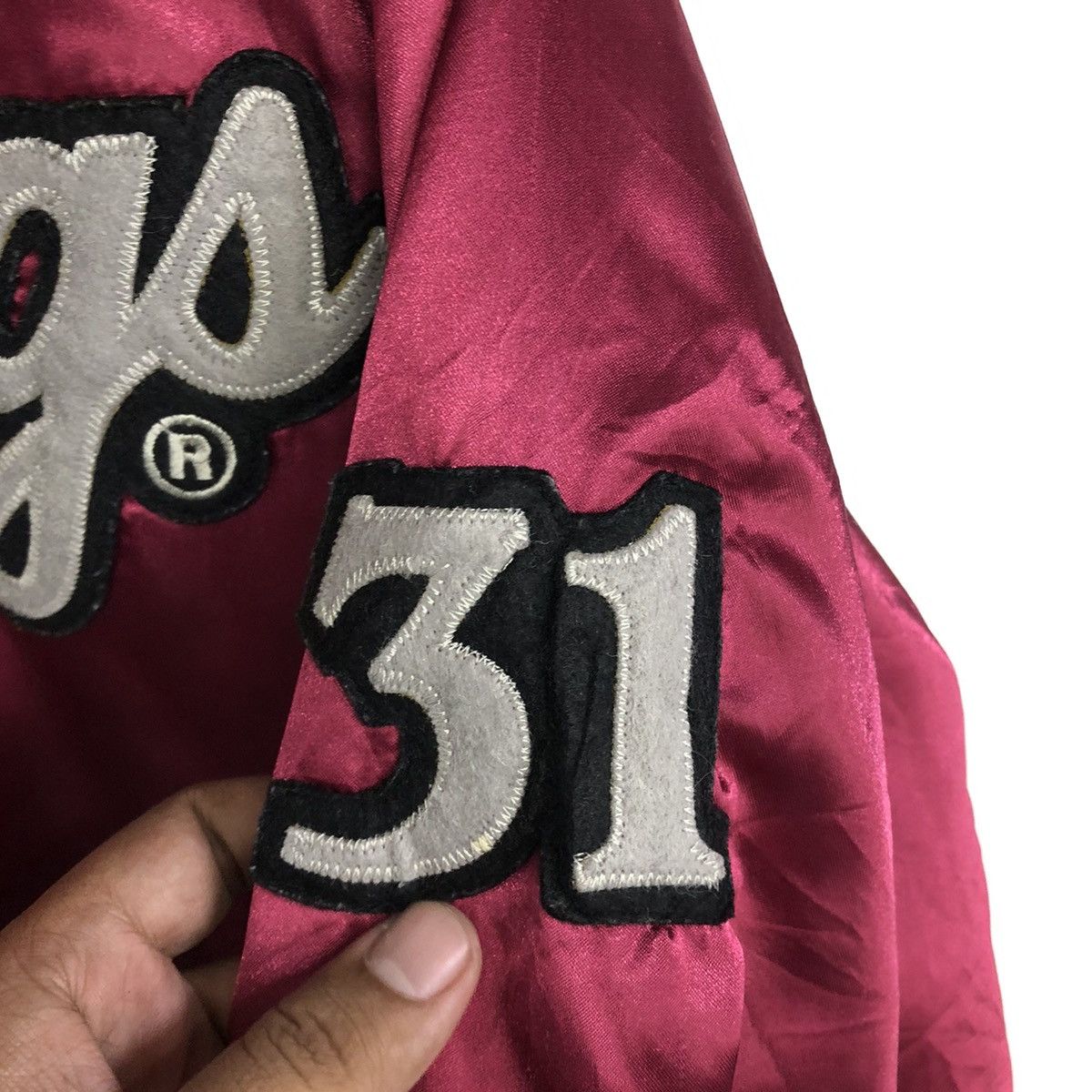 Japanese Brand Rawlings Varsity Spellout Embriodered Light Jacket Size US M / EU 48-50 / 2 - 6 Thumbnail
