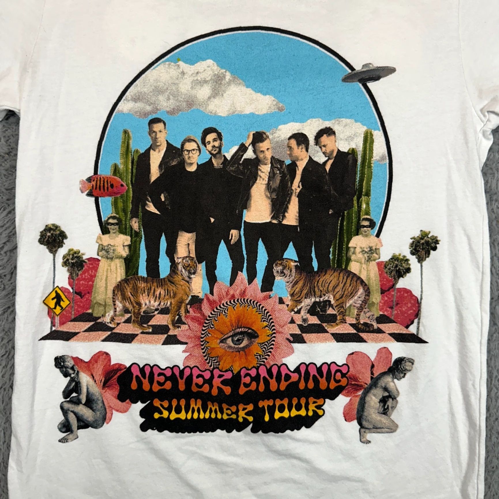 New Republic OneRepublic Concert T-Shirt Mens S White Never Ending Summer Tour 2022 Music Size US S / EU 44-46 / 1 - 4 Thumbnail