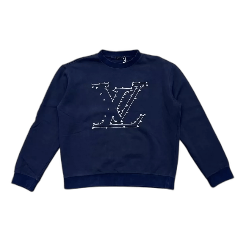 Louis Vuitton Louis Vuitton Navy Blue Sweatshirt-yf Size US M / EU 48-50 / 2 - 1 Thumbnail