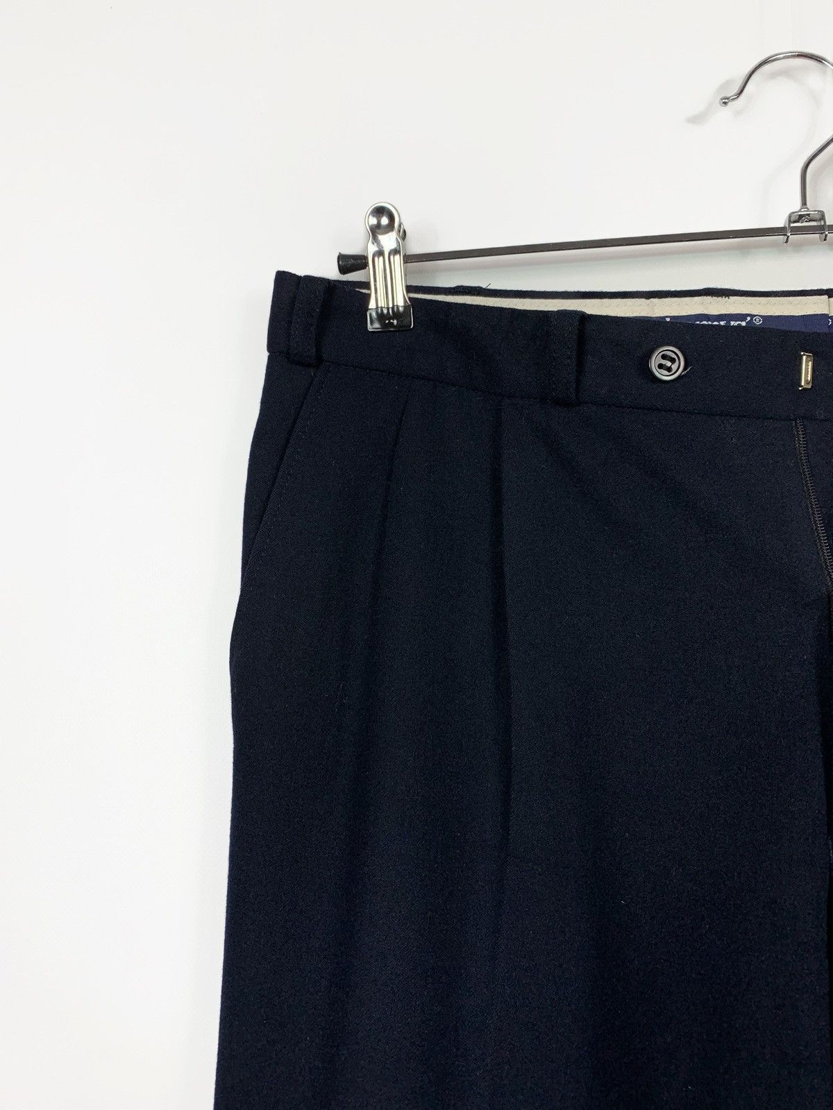 Burberry Vintage Burberrys Men's Navy Wool Trousers West Germany Size US 32 / EU 48 - 7 Thumbnail