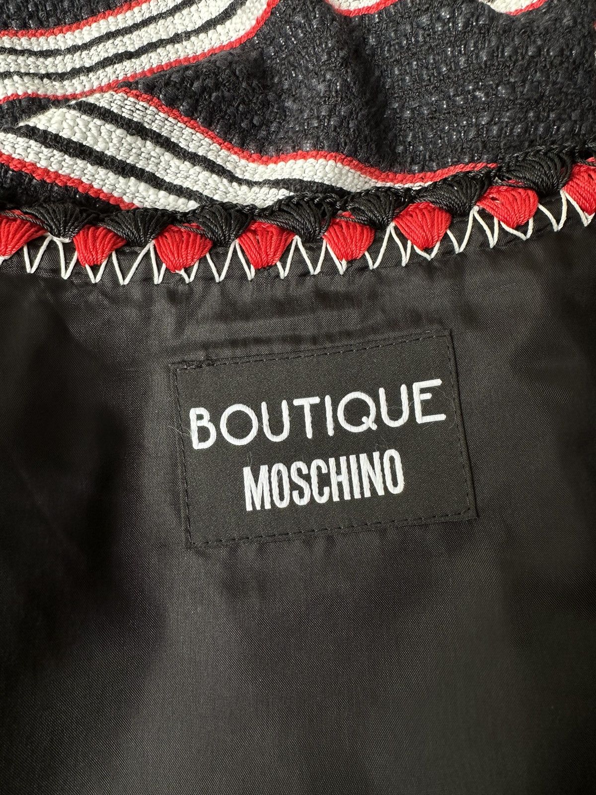 Moschino MOSCHINO BOUTIQUE Tweed Blazer Jacket Lace Embroidery Size M / US 6-8 / IT 42-44 - 14 Thumbnail