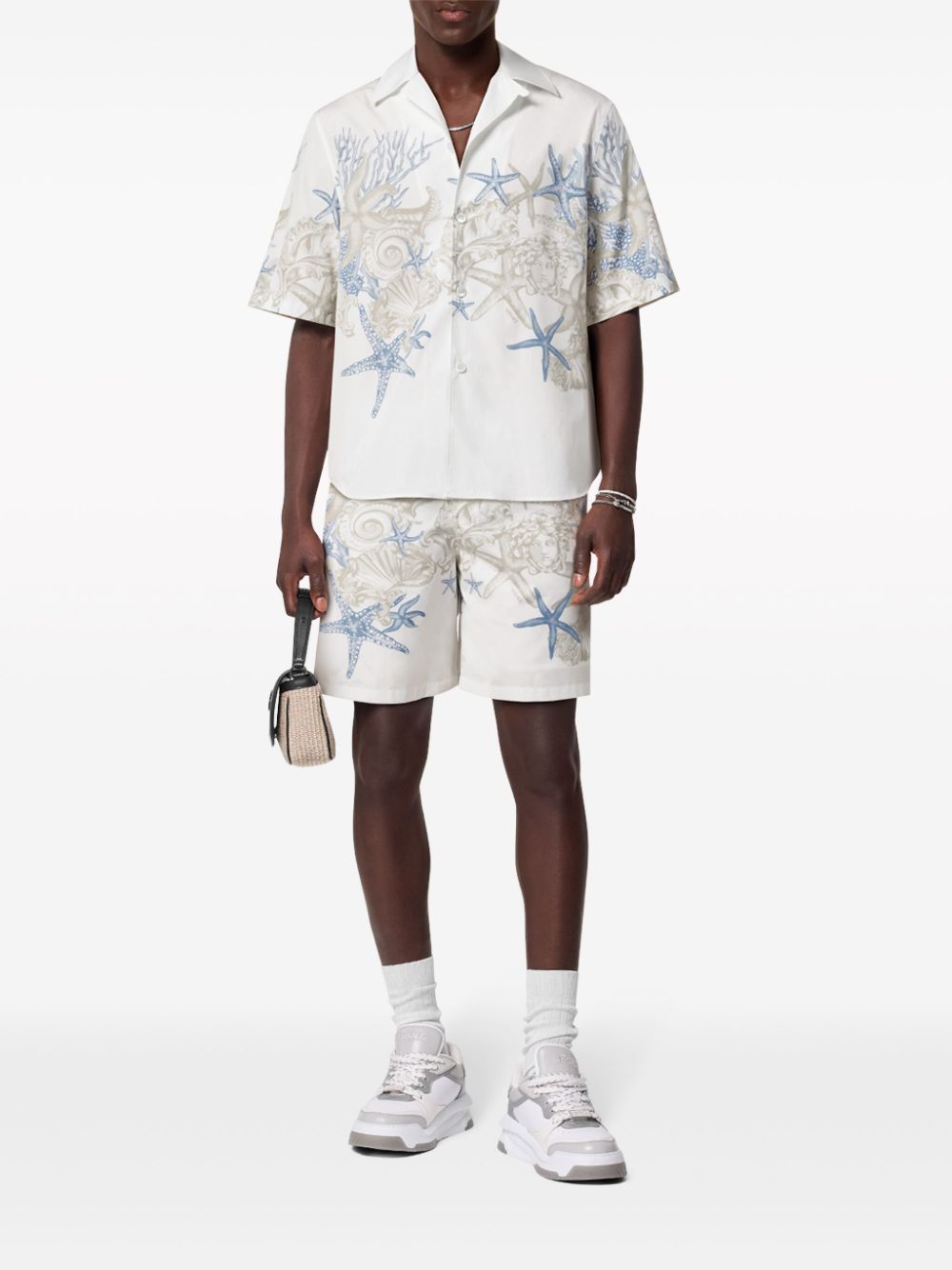 Versace Versace Barocco Sea Print Cotton Button Up Down Shirt Size US XL / EU 56 / 4 - 2 Thumbnail