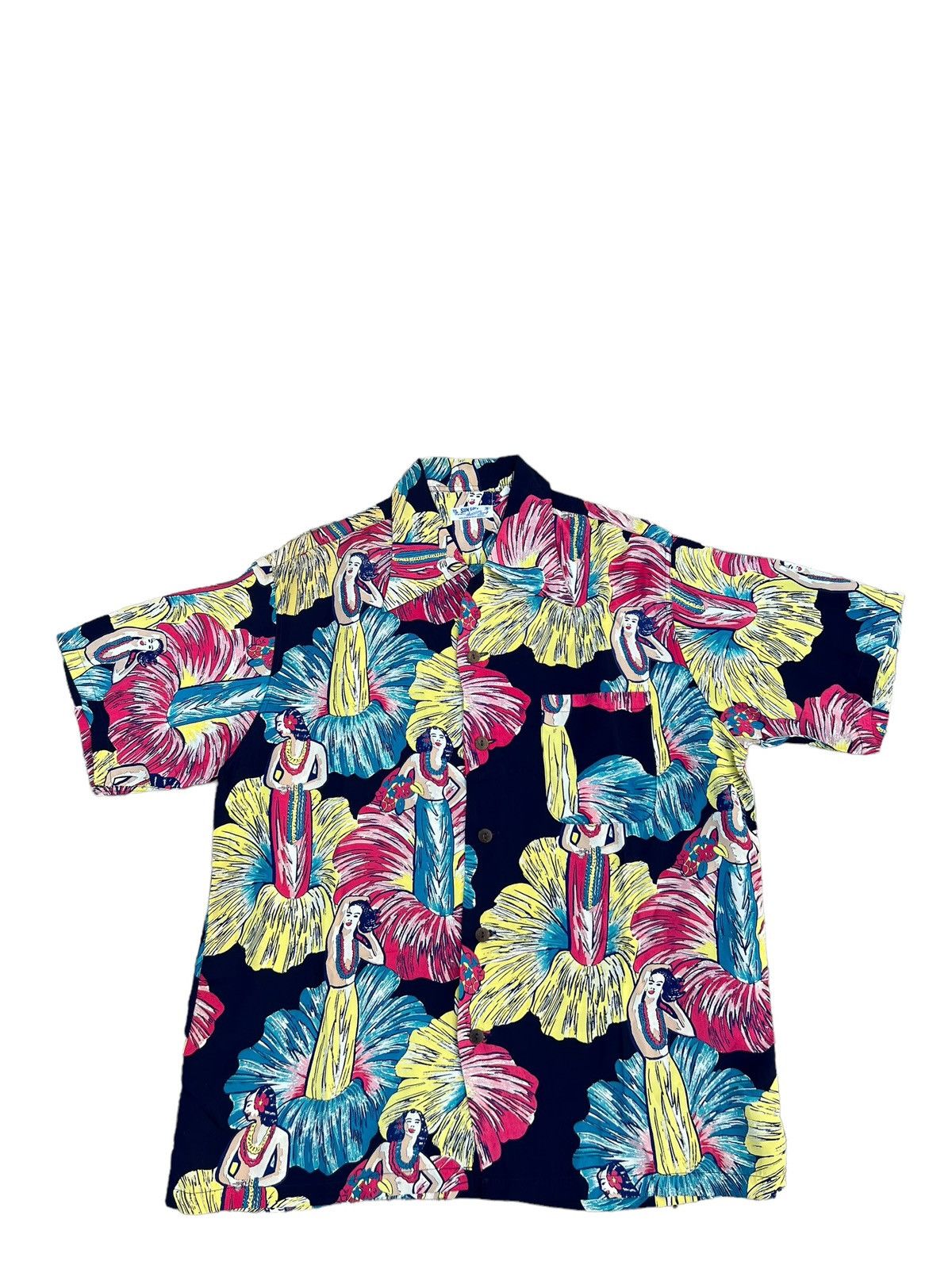 Sugar Cane × Wacko Maria Sun surf Japan Hibiscus 🌺 Hula Girl Rayon Hawaiian Shirt Size US M / EU 48-50 / 2 - 1 Thumbnail