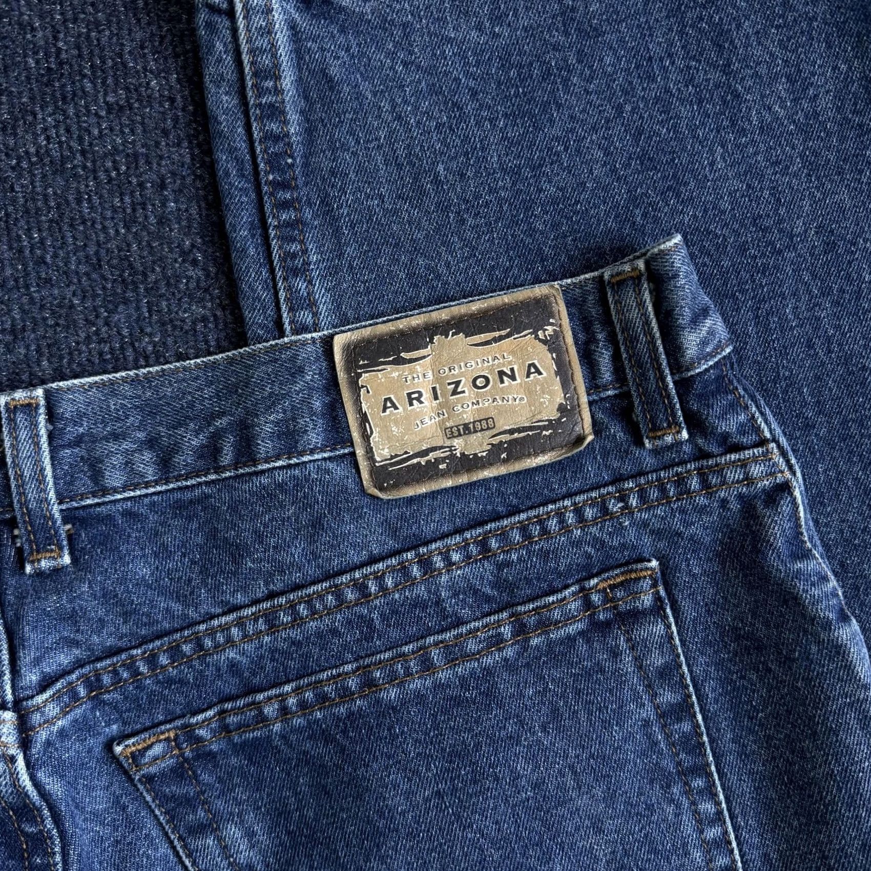 Vintage Y2K Arizona Jean Co Jeans Mens 38x30 Medium Wash Blue Denim Regular Straight Jeans Mens 38x30 Blue Denim Regular Straight Size US 38 / EU 54 - 2 Thumbnail