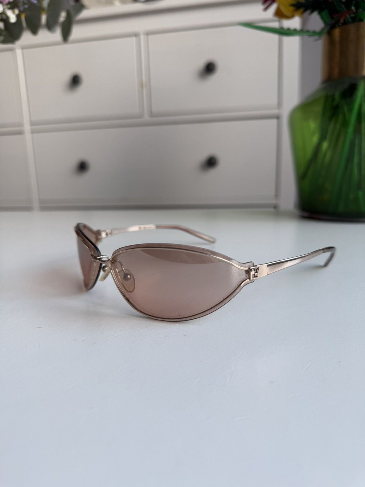 Fendi × Vintage Vintage y2k Fendi rose gold rimless sunglasses avantgarde Size ONE SIZE - 3 Thumbnail