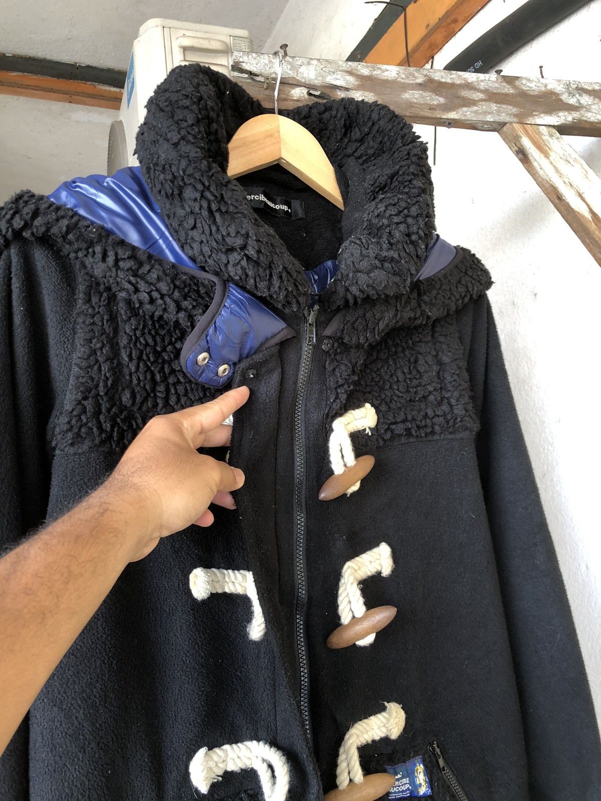 Issey Miyake Nice🥷Mercibeaucoup by Issey Miyake Big Hoodie Fleece Jacket Size L / US 10 / IT 46 - 9 Thumbnail