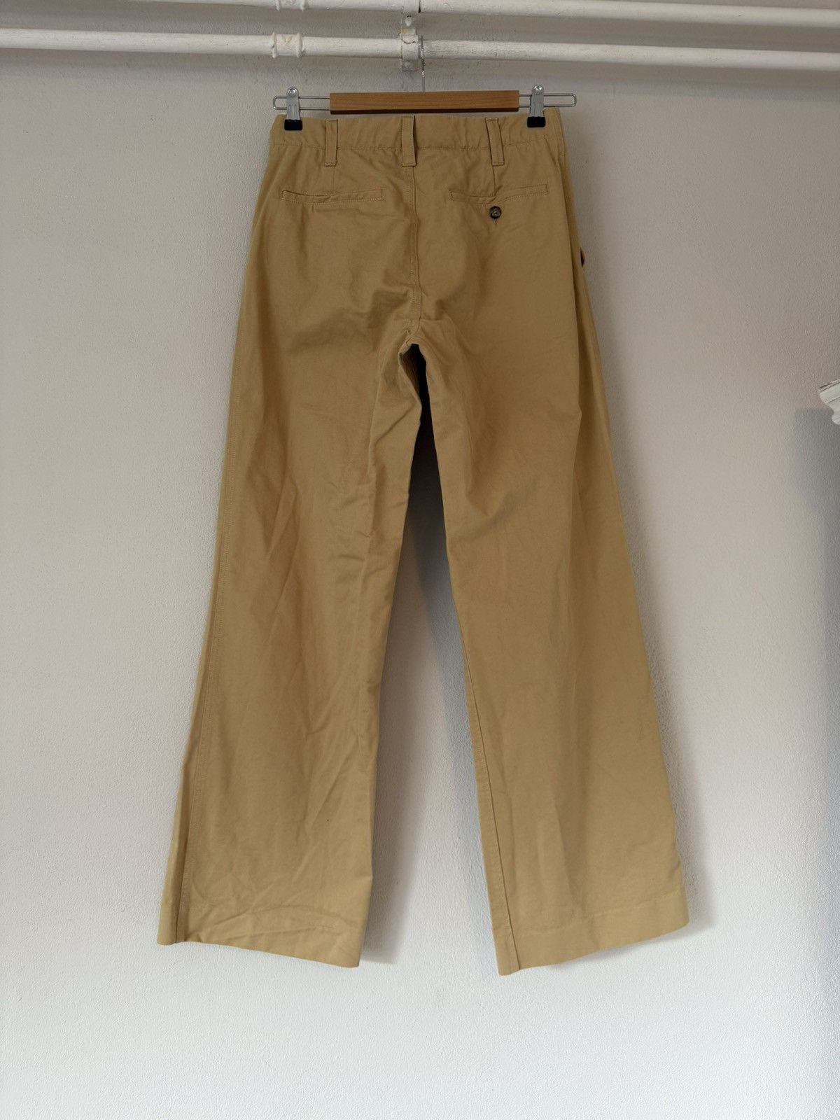 Marni Wide-Leg Beige Cotton Trousers Size US 34 / EU 50 - 2 Thumbnail