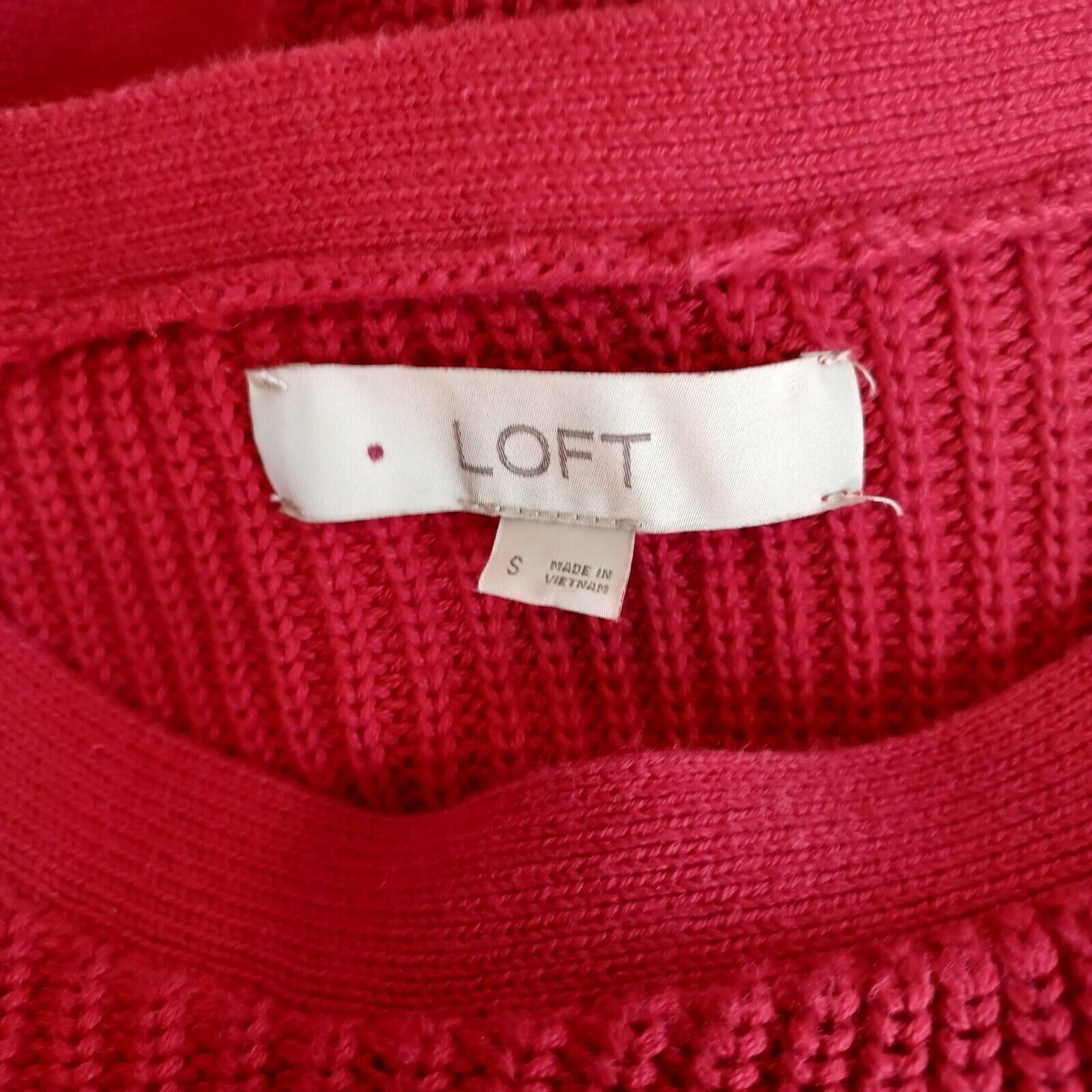 Loft ⭐LOFT Women Sweater Size S Red Knit Warm soft with 2 lace up Size S / US 4 / IT 40 - 5 Thumbnail