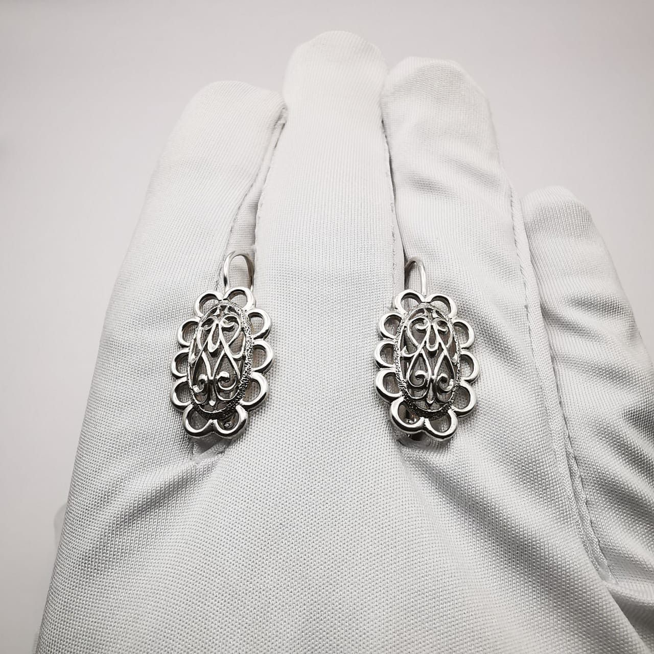 Vintage Vintage Earrings "Light Joy" 925 Sterling Silver, Jewelry Size ONE SIZE - 5 Thumbnail