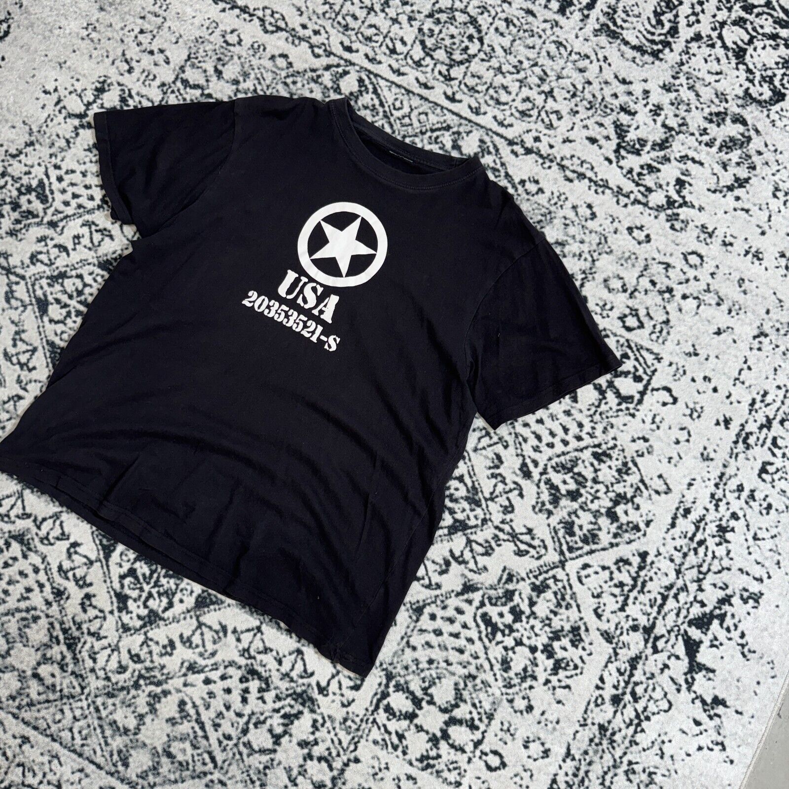 Vintage Vintage Unisex Black Cotton T-Shirt Size L Y2K 90s Army Logo Size US L / EU 52-54 / 3 - 2 Thumbnail
