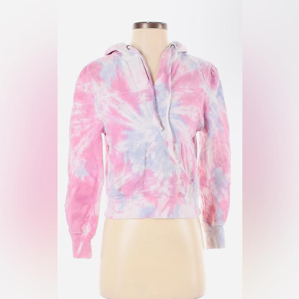 Designer Size Xs tie dye pull over LoveShackFancy cropped hoodie Size XS / US 0-2 / IT 36-38 - 1 Thumbnail