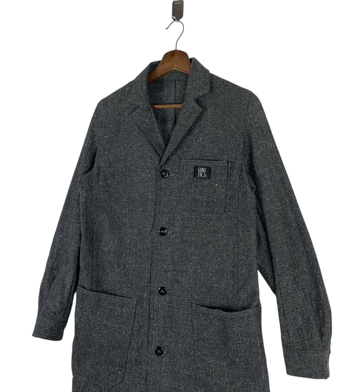 Japanese Brand Vintage Gung Ho Tweed Coat Women Button Jacket Size S / US 4 / IT 40 - 3 Thumbnail