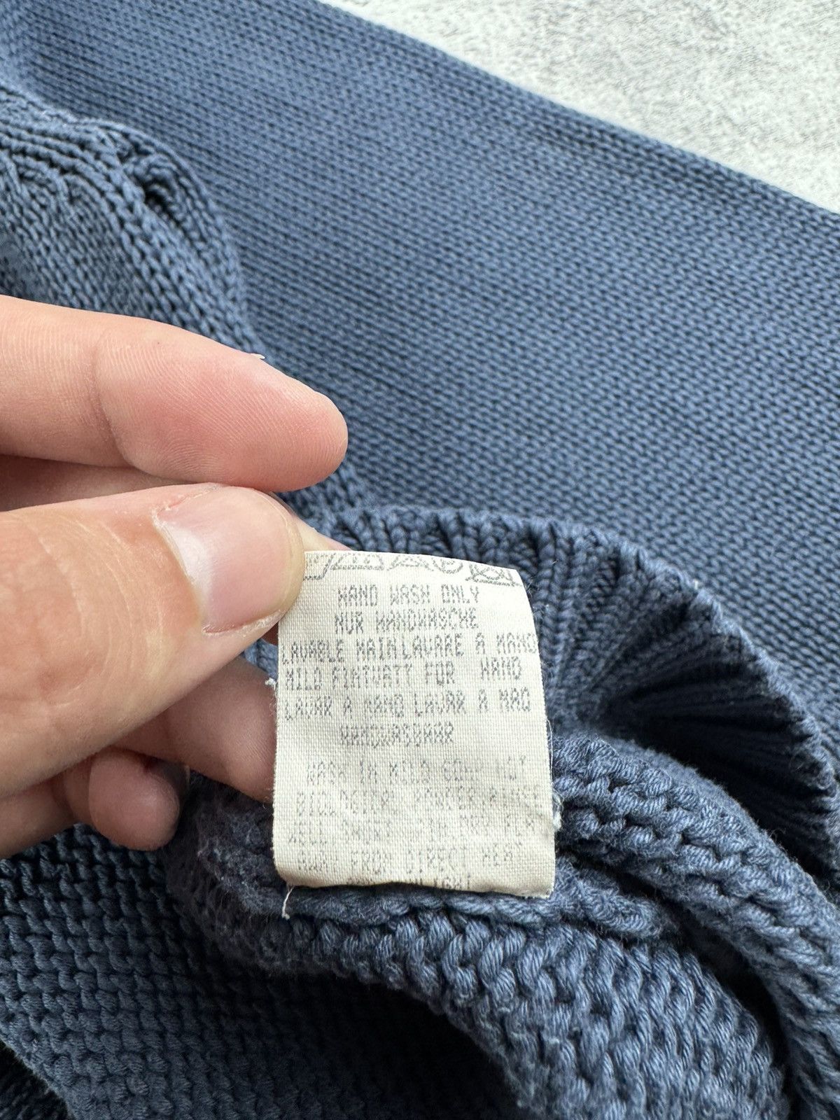 Burberry Burberrys Vintage 90s Men’s XXL Blue Knitted Cotton Sweatshirt Sweater Pullover Size US XXL / EU 58 / 5 - 10 Thumbnail
