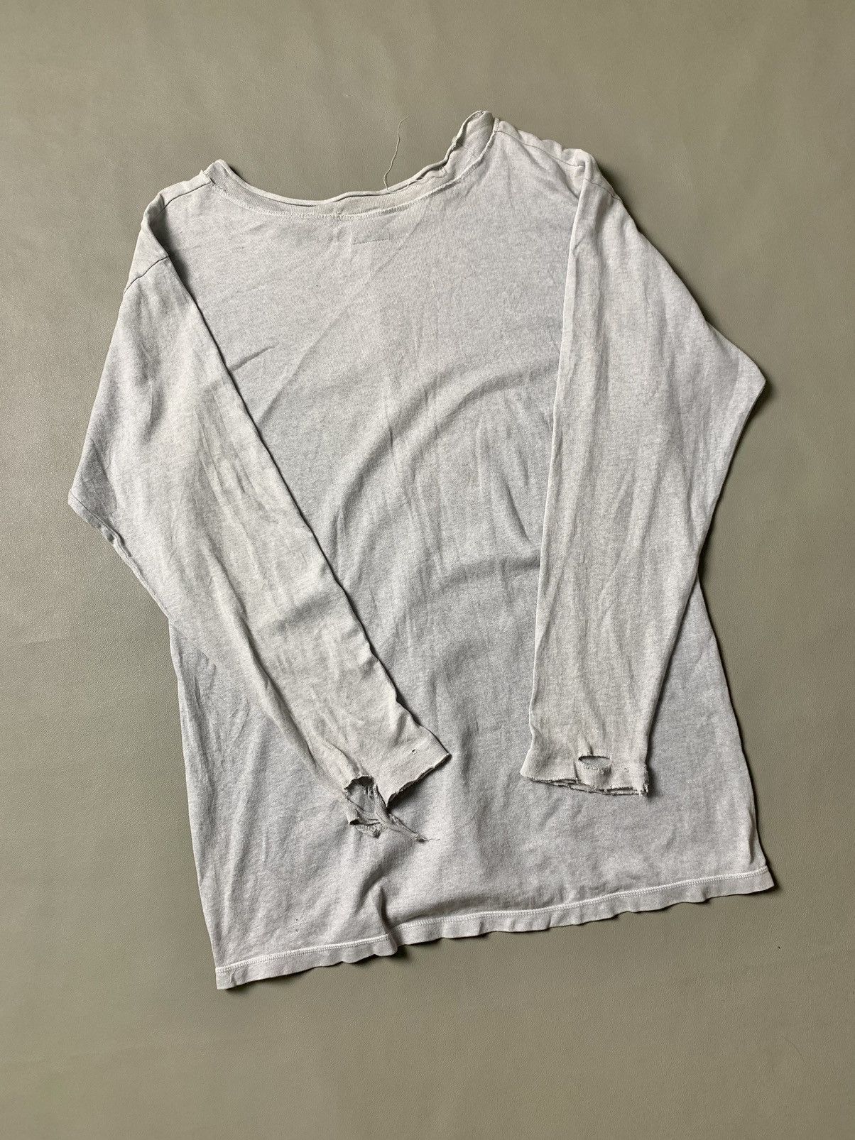 If Six Was Nine × Le Grande Bleu (L.G.B.) Toctoc Distressed Grunge Archive Longsleeve Size US L / EU 52-54 / 3 - 4 Thumbnail
